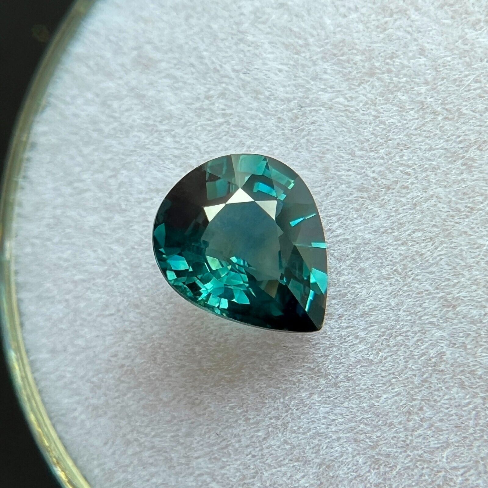 GIA CERTIFIED 1.08ct NATURAL Sapphire UNIQUE Green Blue Teal Pear Cut UNTREATED — view 5