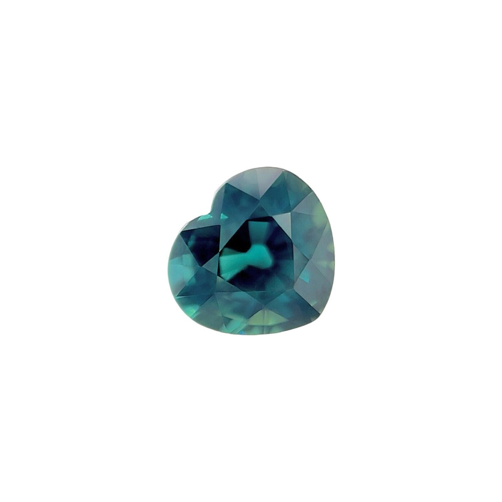 NATURAL 1.18ct Untreated Green Blue Sapphire GIA CERTIFIED Unheated Heart Cut
