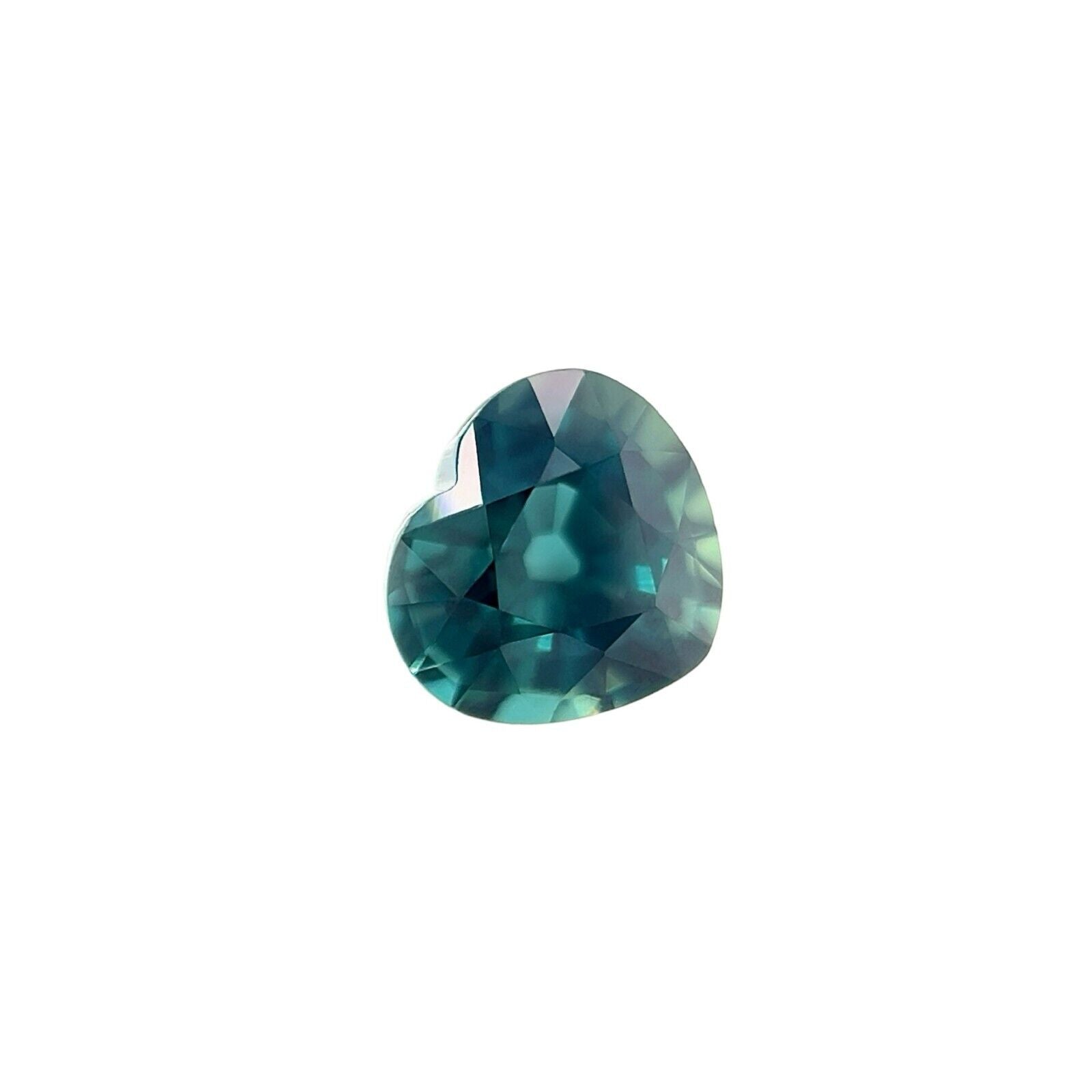 NATURAL 1.18ct Untreated Green Blue Sapphire GIA CERTIFIED Unheated Heart Cut — view 2