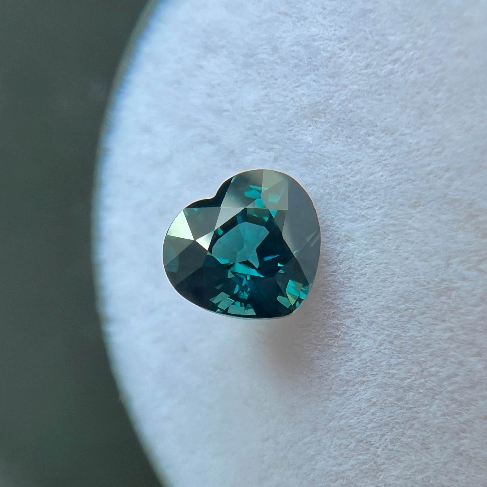 NATURAL 1.18ct Untreated Green Blue Sapphire GIA CERTIFIED Unheated Heart Cut — view 5