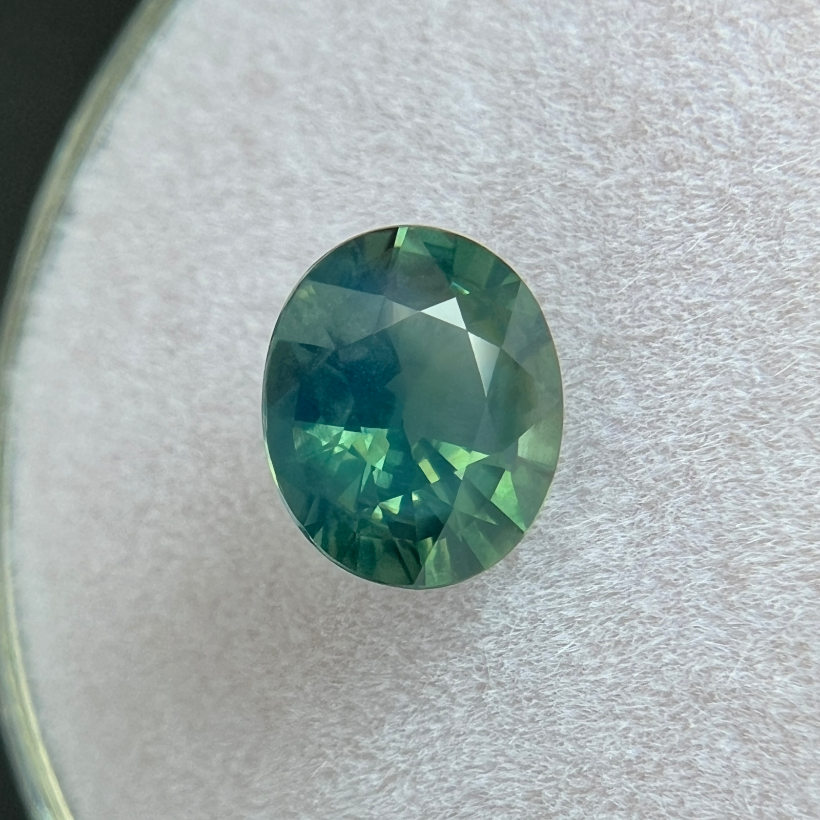 1.17ct Sapphire GIA Certified NATURAL Green Blue Teal UNTREATED NATURAL Oval Gem — view 4
