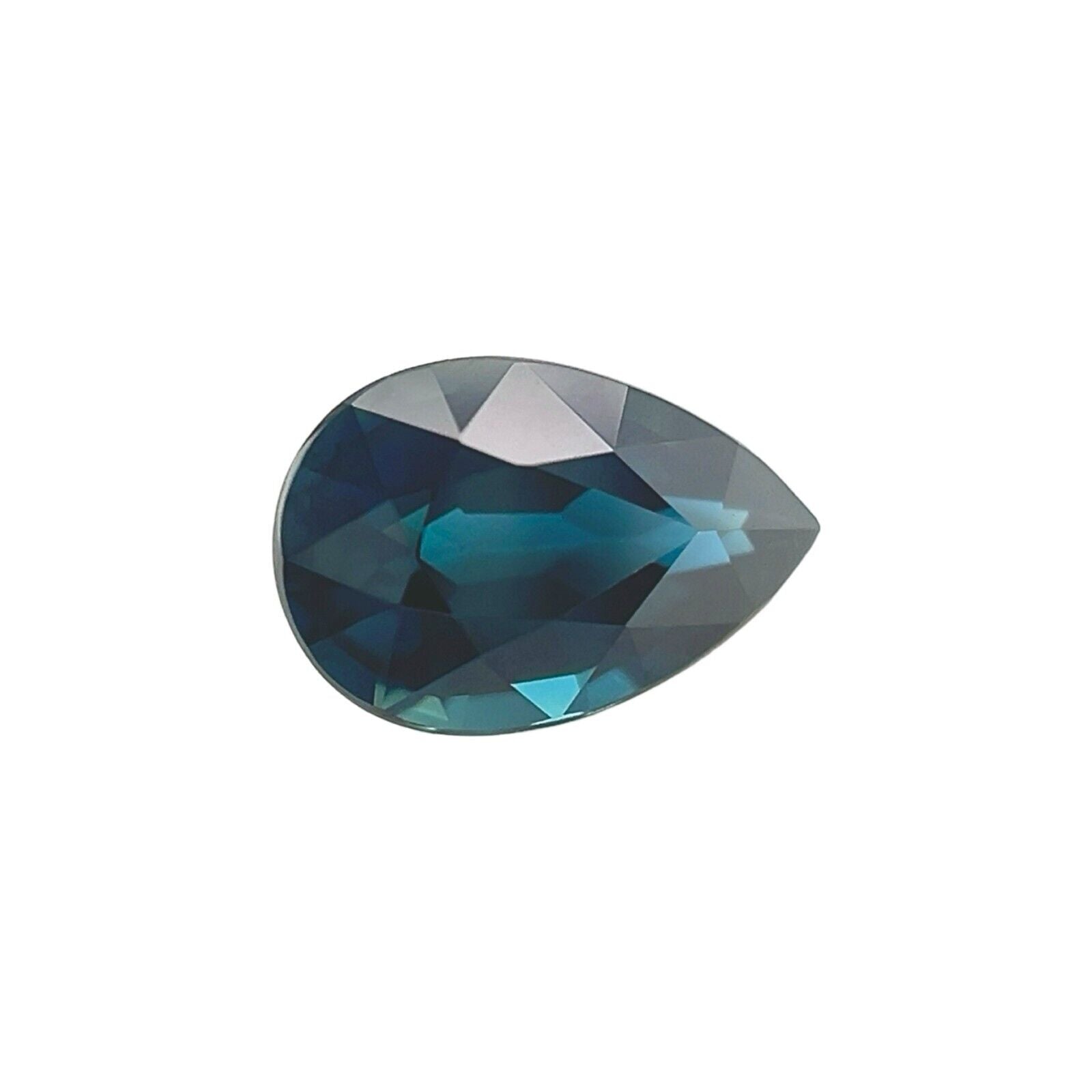 NATURAL 1.10ct Deep Blue UNTREATED Sapphire GIA CERTIFIED Pear Cut 7.5x4.9mm — view 2