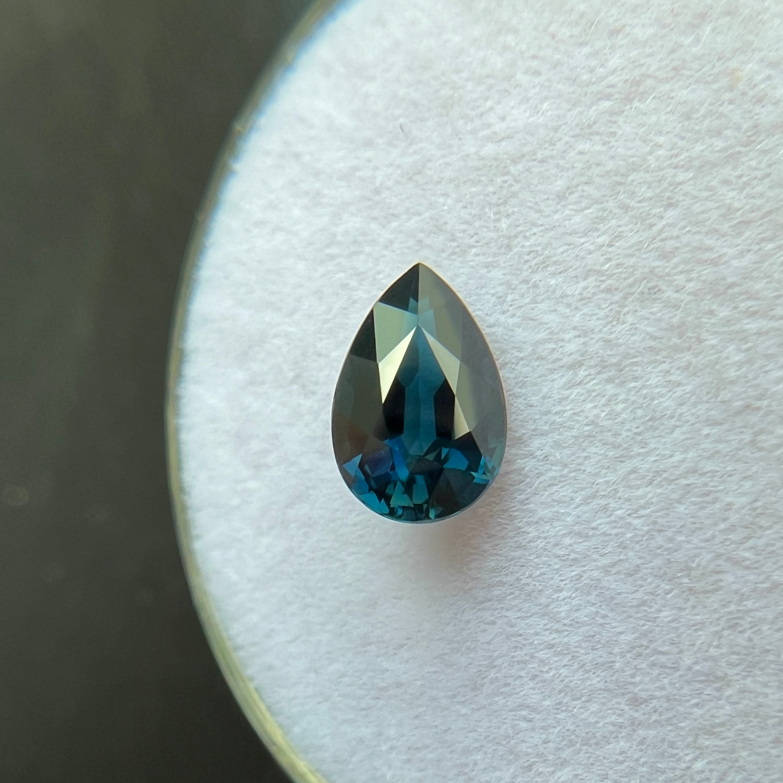 NATURAL 1.10ct Deep Blue UNTREATED Sapphire GIA CERTIFIED Pear Cut 7.5x4.9mm — view 4