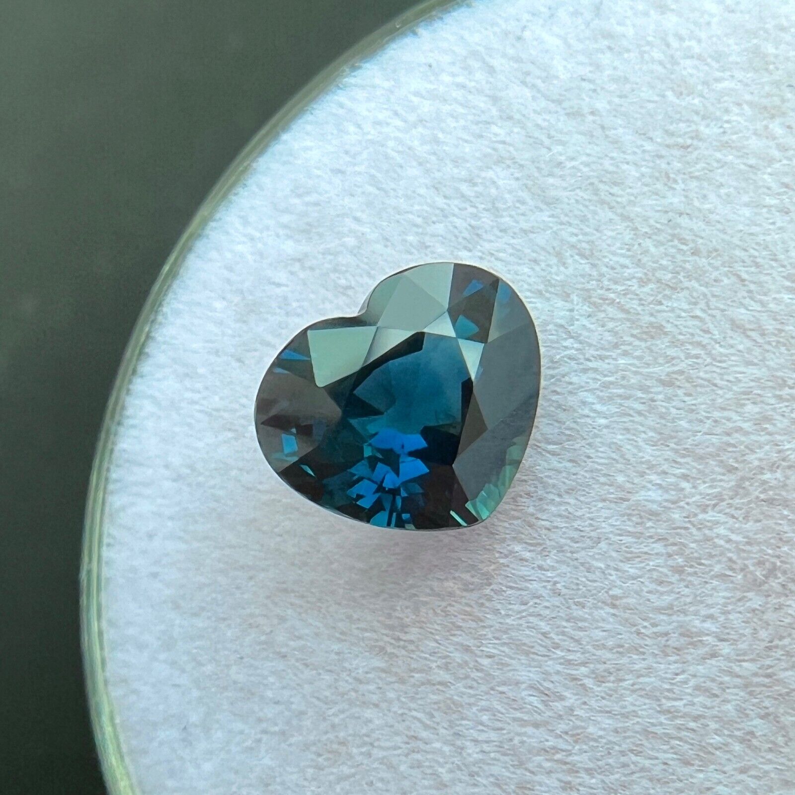 1.36ct Natural Heart Cut Sapphire GRA Certified Deep Blue Teal UNTREATED IF — view 5