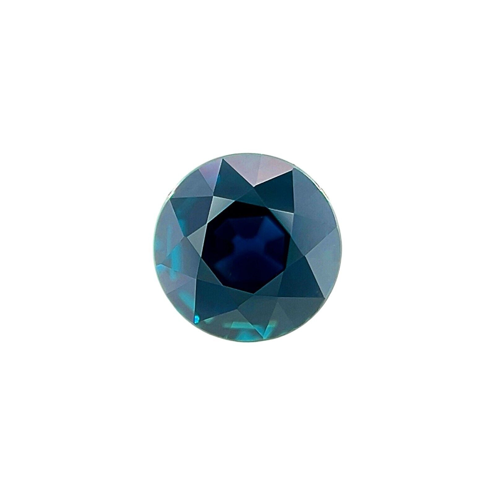 GIA CERTIFIED 1.02ct UNTREATED Dark Blue Sapphire Round Cut Untreated Loose Gem — view 2