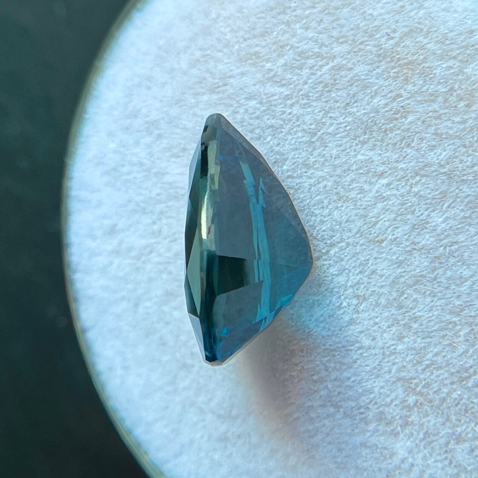 3.08ct NATURAL Deep Blue Green Teal Sapphire Pear Teardrop Cut 10.8x7.5mm Gem — view 4