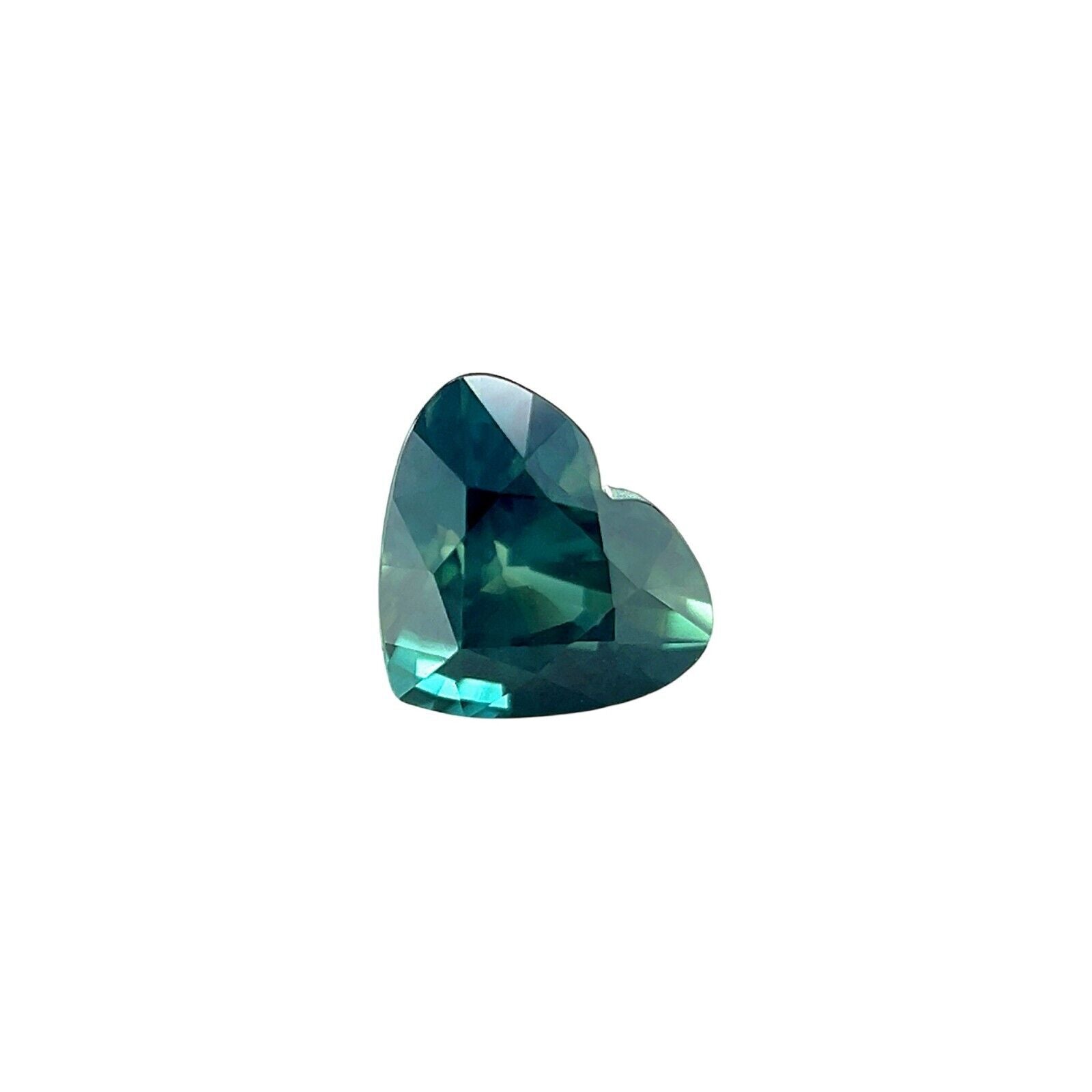 NATURAL 1.04ct Sapphire Untreated Heart Cut Green Blue GIA CERTIFIED NO HEAT Gem — view 1