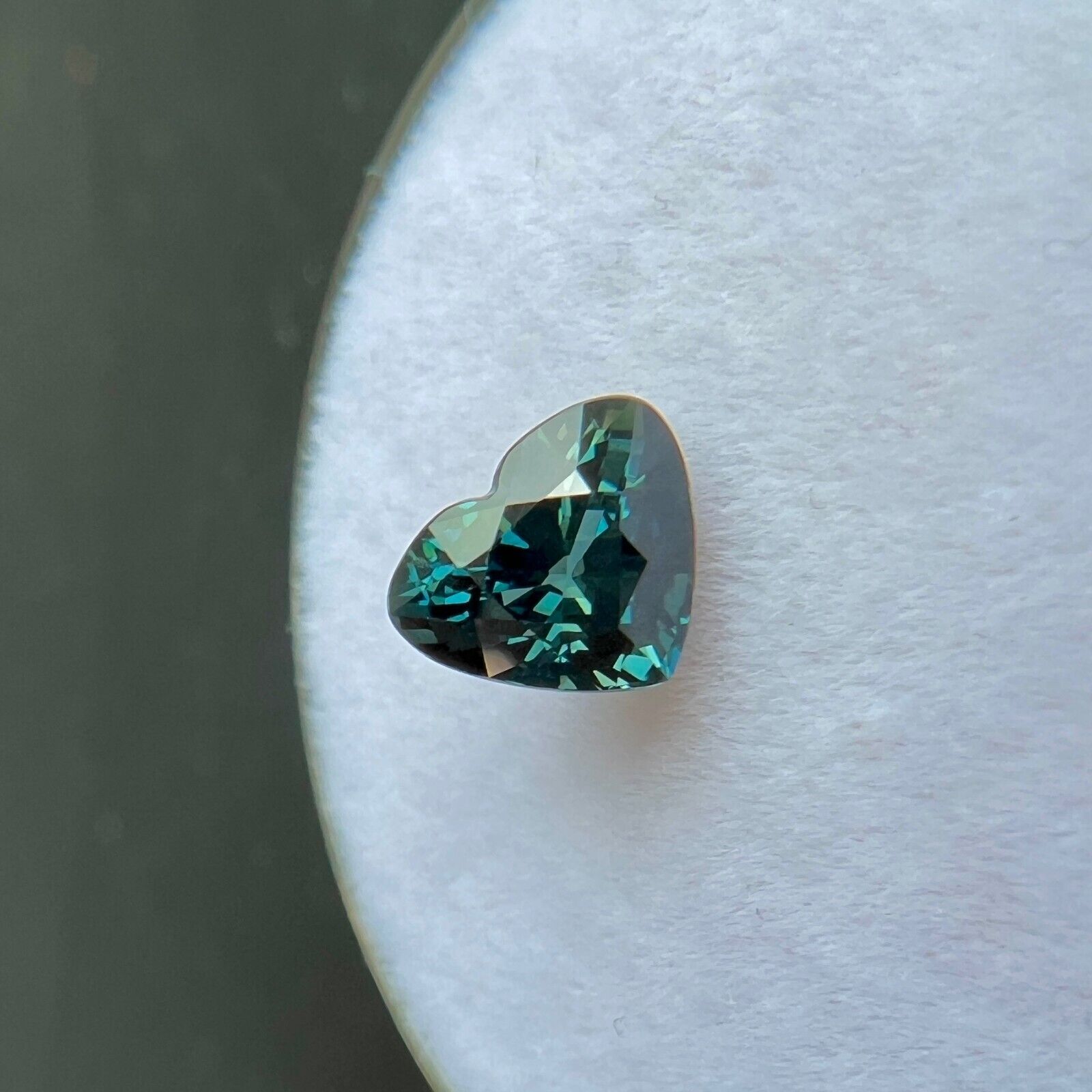 NATURAL 1.04ct Sapphire Untreated Heart Cut Green Blue GIA CERTIFIED NO HEAT Gem — view 2
