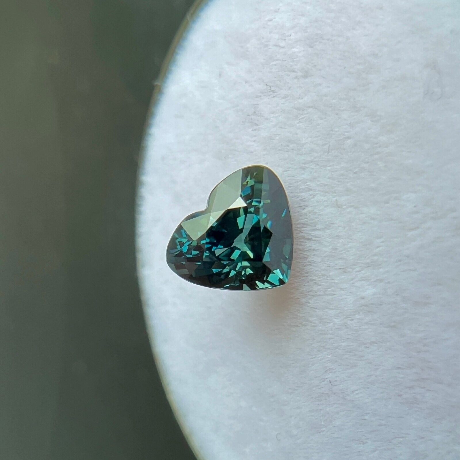 NATURAL 1.04ct Sapphire Untreated Heart Cut Green Blue GIA CERTIFIED NO HEAT Gem — view 4