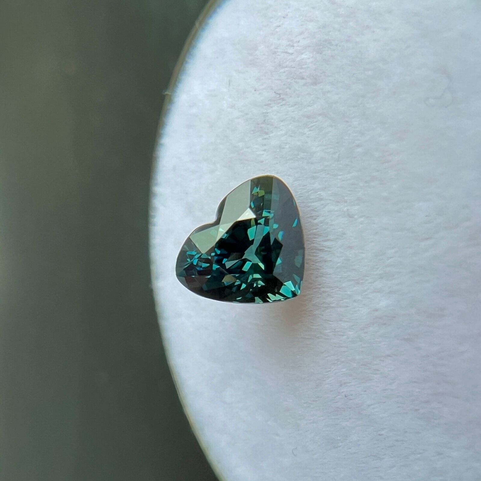 NATURAL 1.04ct Sapphire Untreated Heart Cut Green Blue GIA CERTIFIED NO HEAT Gem — view 5