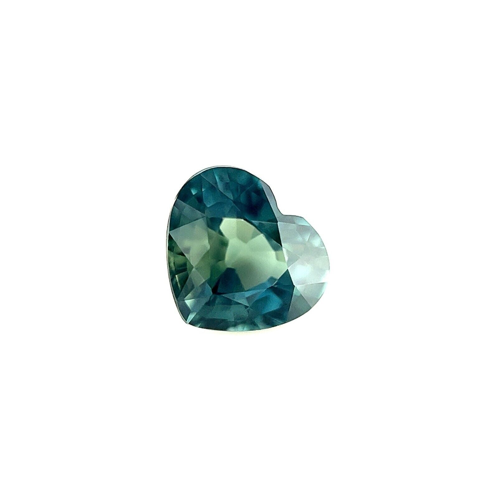NATURAL 1.05ct UNTREATED Green Blue Sapphire GIA CERTIFIED Unheated Heart Cut IF — view 2