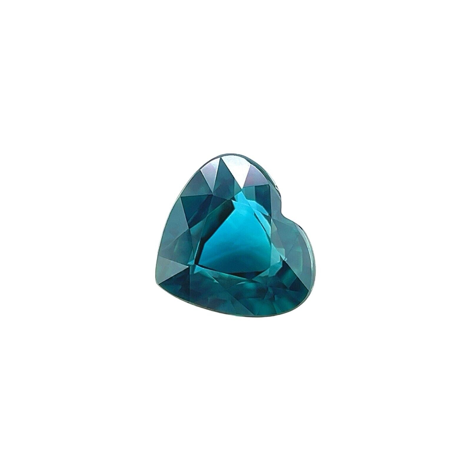 GIA CERTIFIED Natural 1.02ct Untreated Green Blue Sapphire 5.9x6.6mm Heart Cut