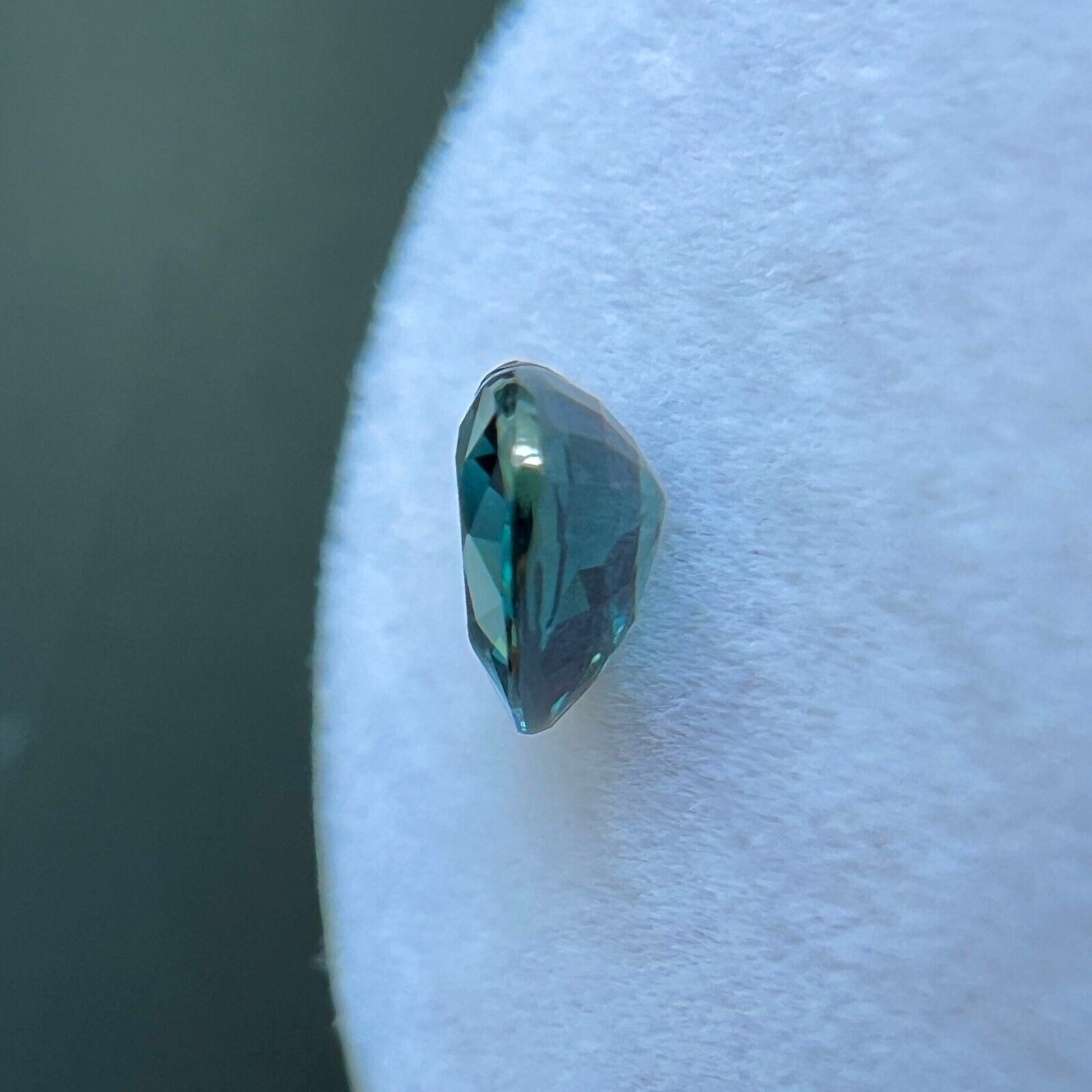 GIA CERTIFIED Natural 1.02ct Untreated Green Blue Sapphire 5.9x6.6mm Heart Cut — view 5