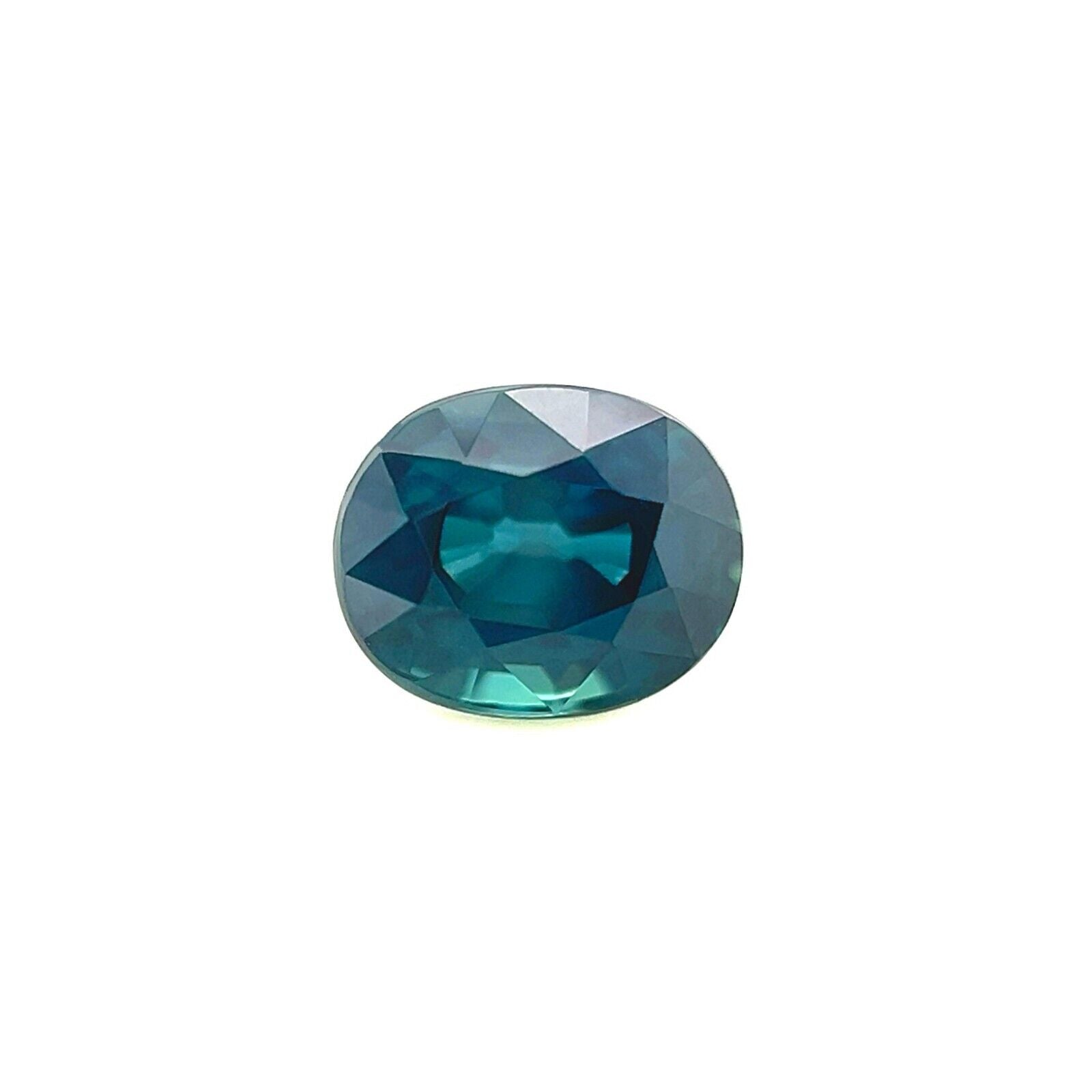 Natural Deep TEAL Blue Sapphire 1.02ct GIA CERTIFIED 5.8x4.7mm Oval UNTREATED — view 1