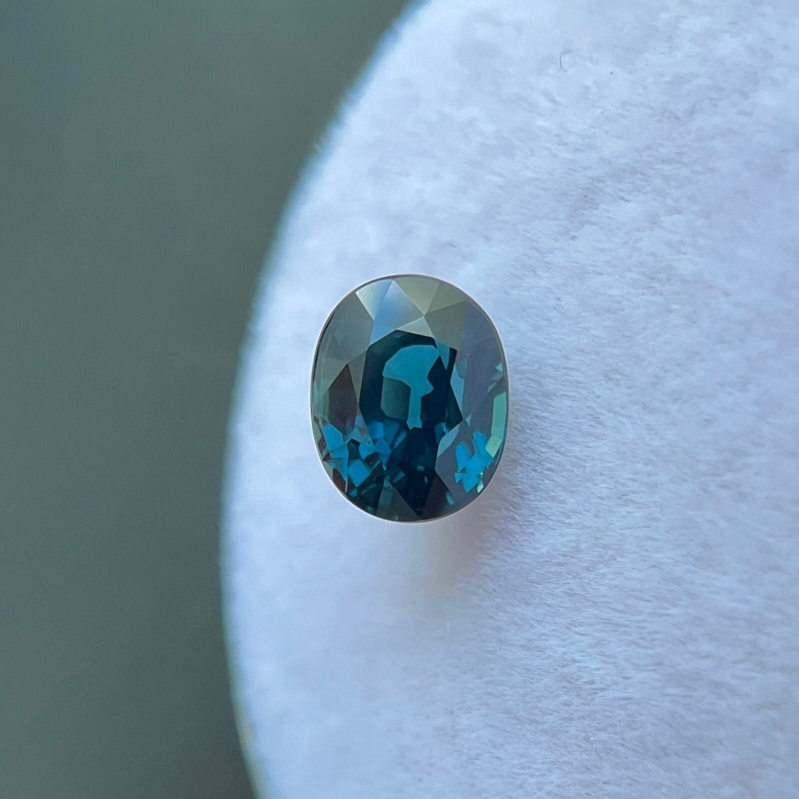 Natural Deep TEAL Blue Sapphire 1.02ct GIA CERTIFIED 5.8x4.7mm Oval UNTREATED — view 5