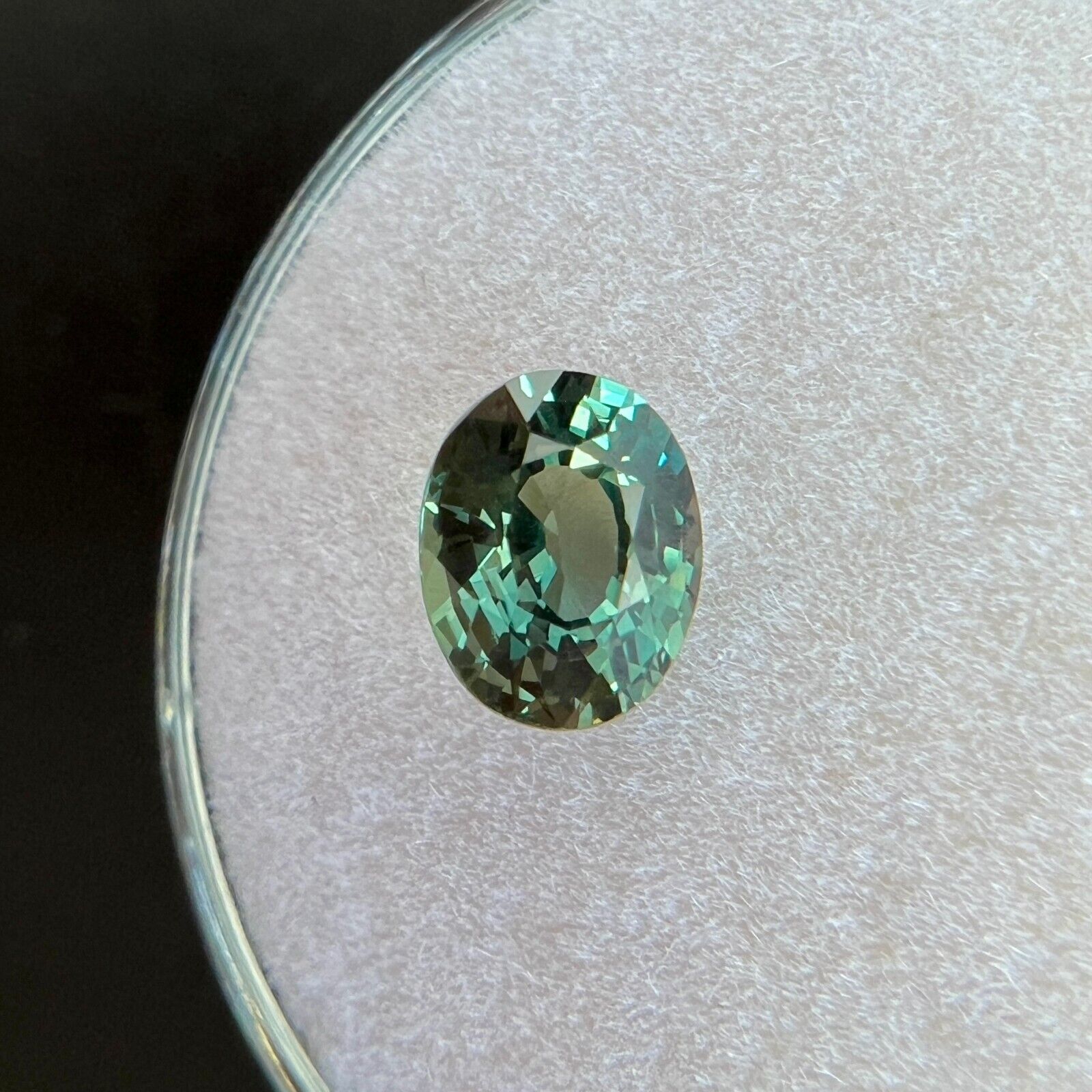 1.22ct NATURAL Sapphire Bluish Green GIA CERTIFIED Unheated Oval Cut Untreated — view 4