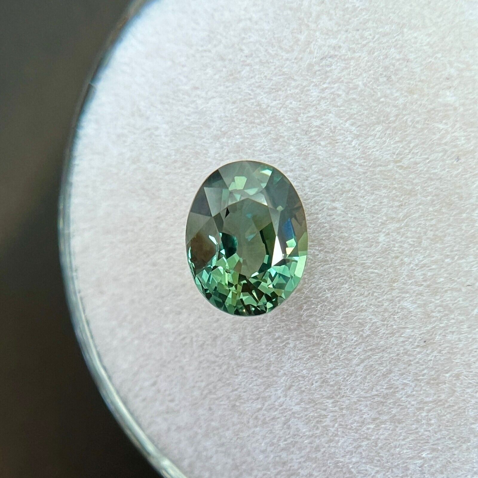 1.22ct NATURAL Sapphire Bluish Green GIA CERTIFIED Unheated Oval Cut Untreated — view 5