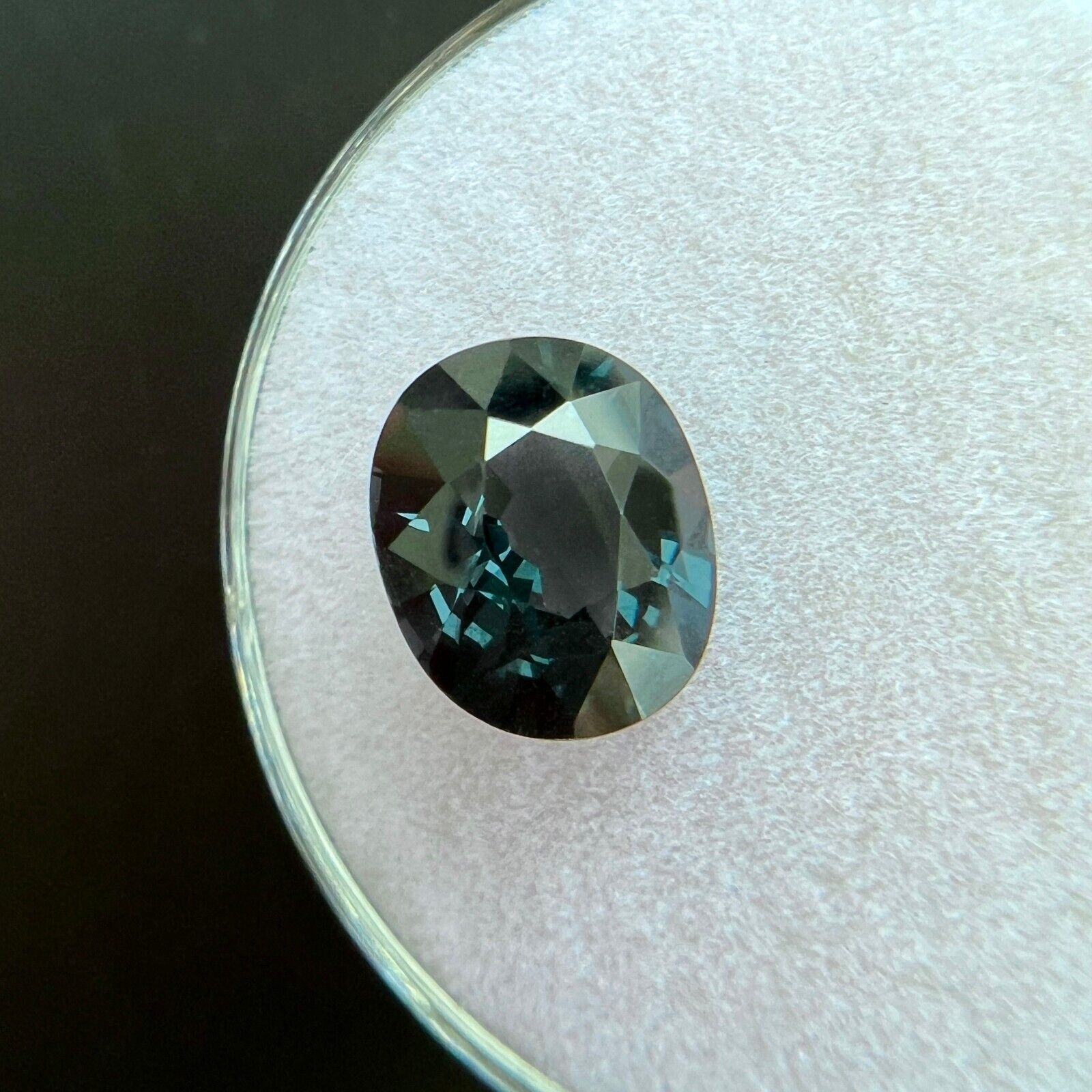 2.33ct TITANIUM Spinel NATURAL GIA Certified Grey Blue Oval Cut Gemstone — view 3