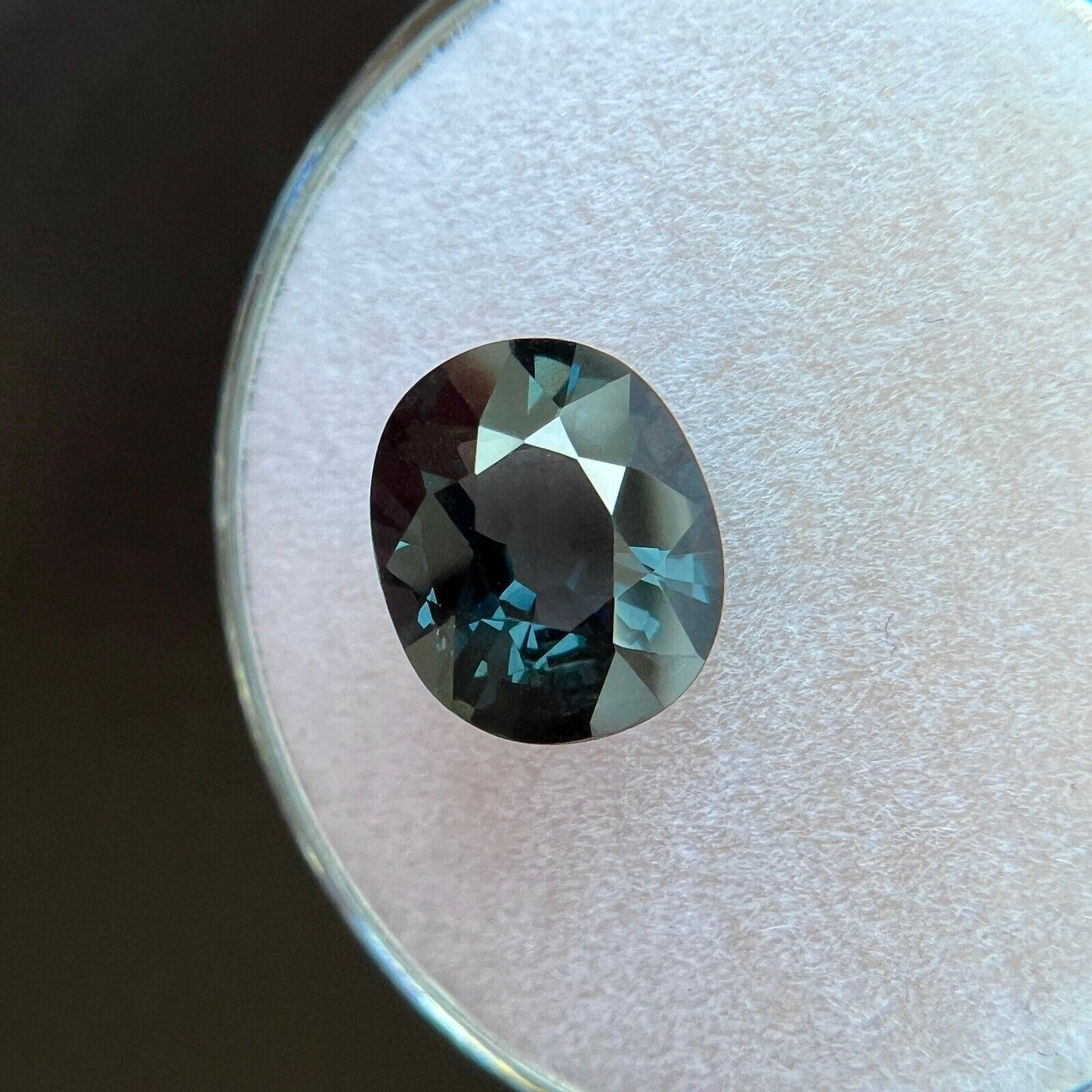 2.33ct TITANIUM Spinel NATURAL GIA Certified Grey Blue Oval Cut Gemstone — view 4