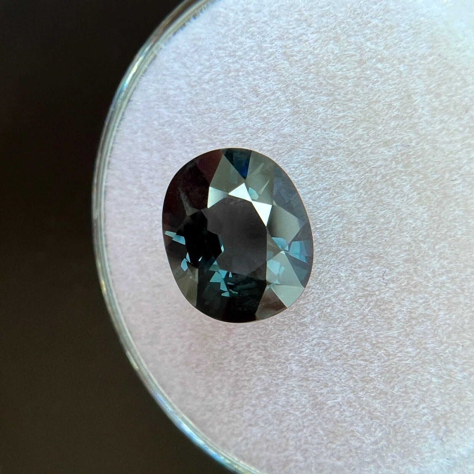 2.33ct TITANIUM Spinel NATURAL GIA Certified Grey Blue Oval Cut Gemstone — view 5