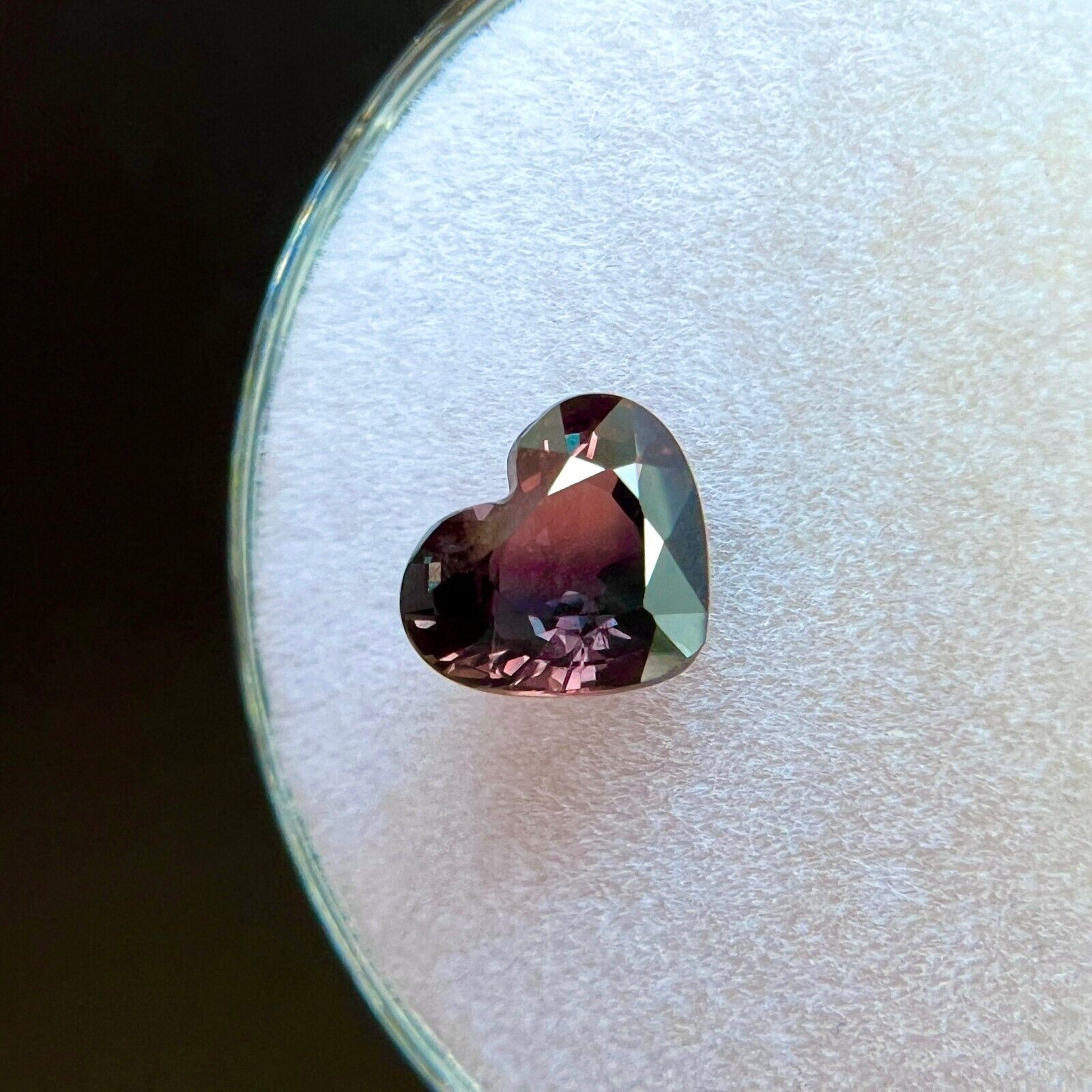 GIA CERTIFIED Bi Colour Sapphire NATURAL 1.15ct UNTREATED Purple Pink Heart Cut — view 3
