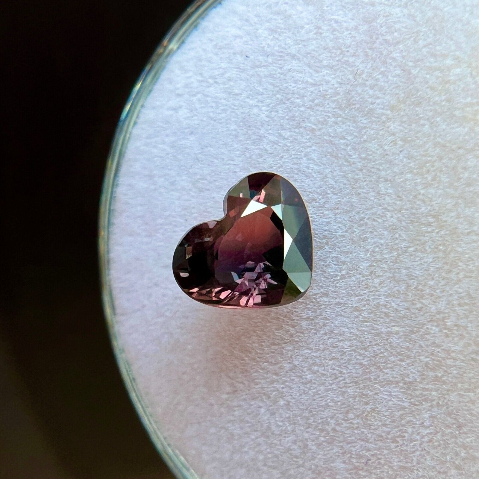 GIA CERTIFIED Bi Colour Sapphire NATURAL 1.15ct UNTREATED Purple Pink Heart Cut — view 4