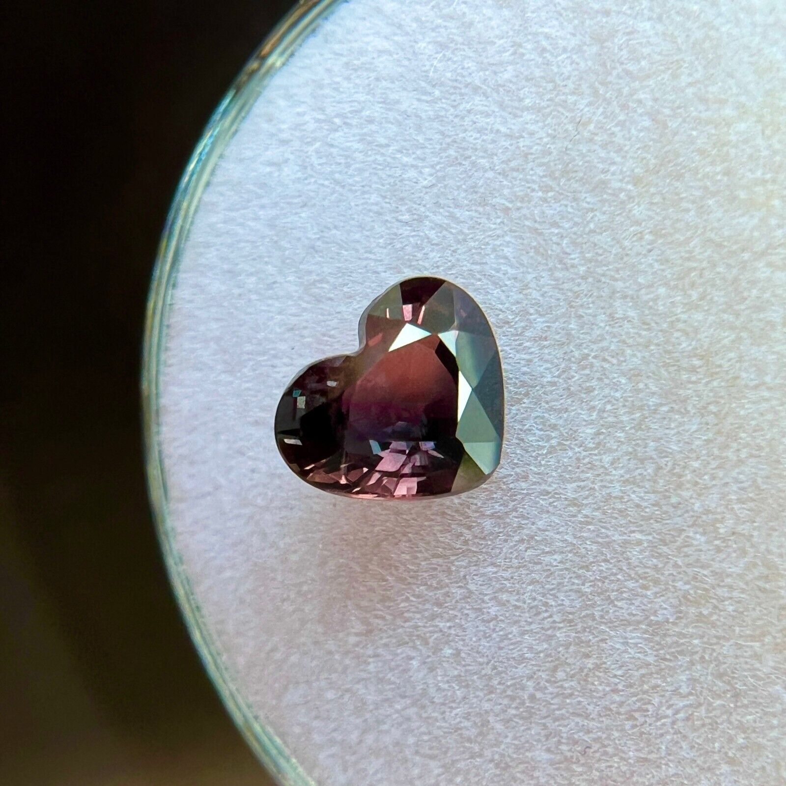 GIA CERTIFIED Bi Colour Sapphire NATURAL 1.15ct UNTREATED Purple Pink Heart Cut — view 5