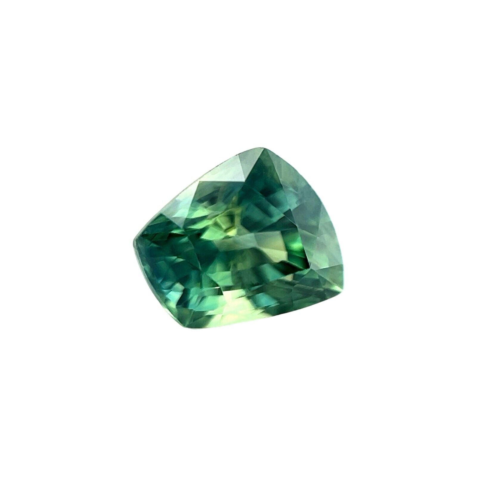 2.10ct NATURAL Sapphire VIVID Blue Green Australian FANCY Cut Gem 7.4x6.6mm VS — view 2