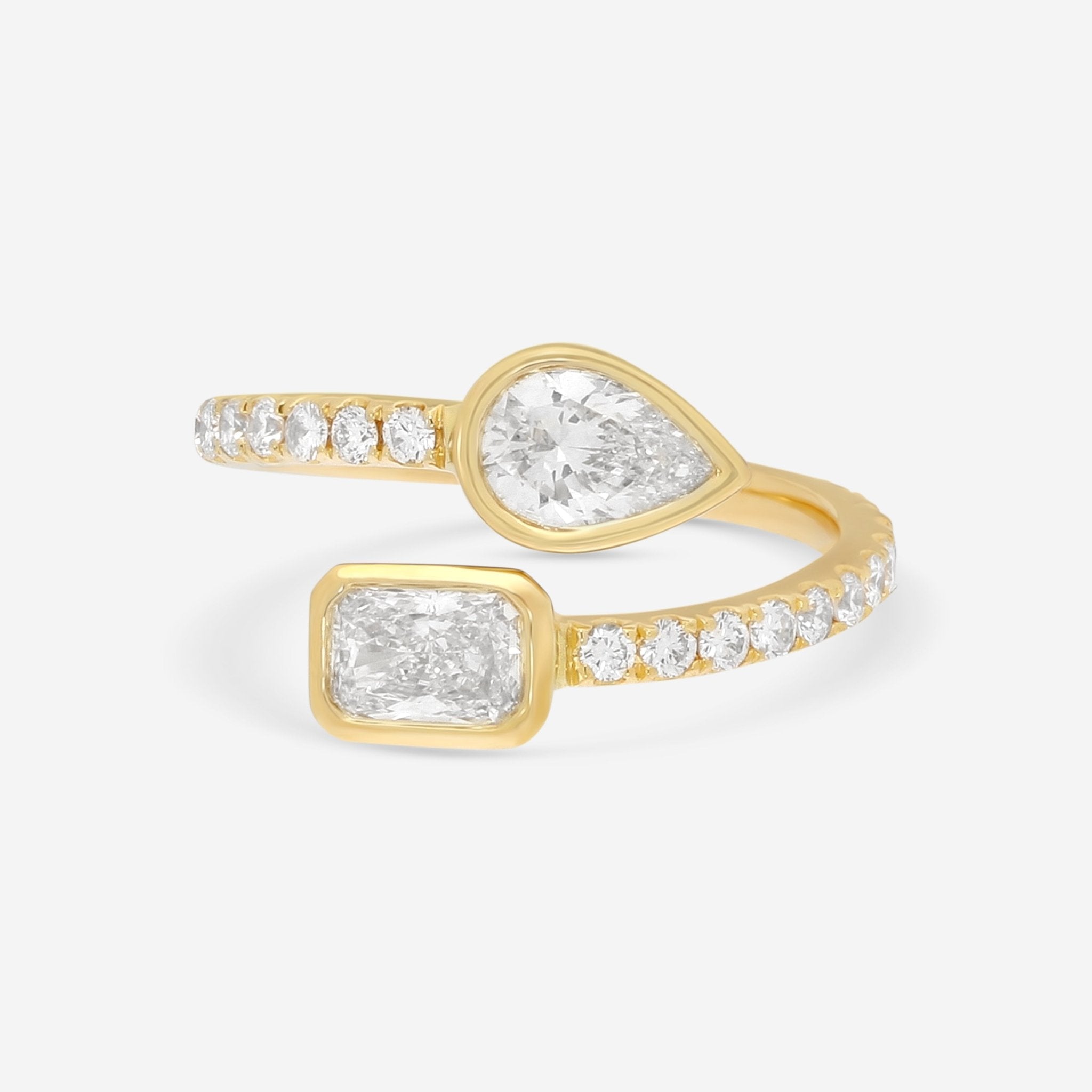 Ina Mar 18K Yellow Gold Diamond Wrap Ring Sz. 6.25 ALR-19546-Y