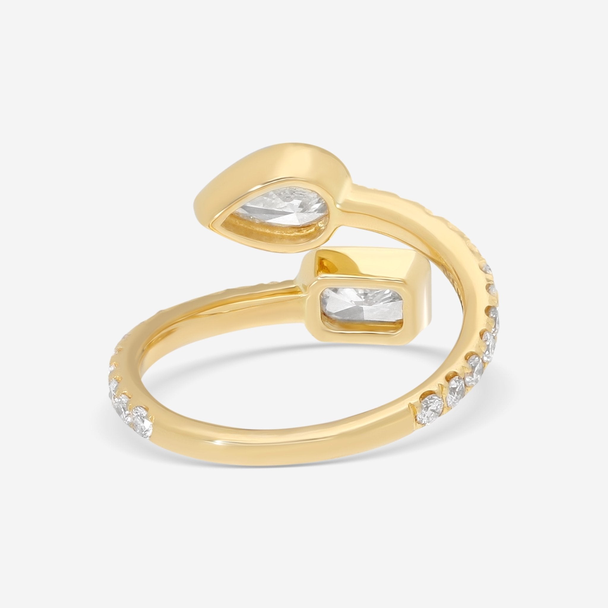 Ina Mar 18K Yellow Gold Diamond Wrap Ring Sz. 6.25 ALR-19546-Y — view 3