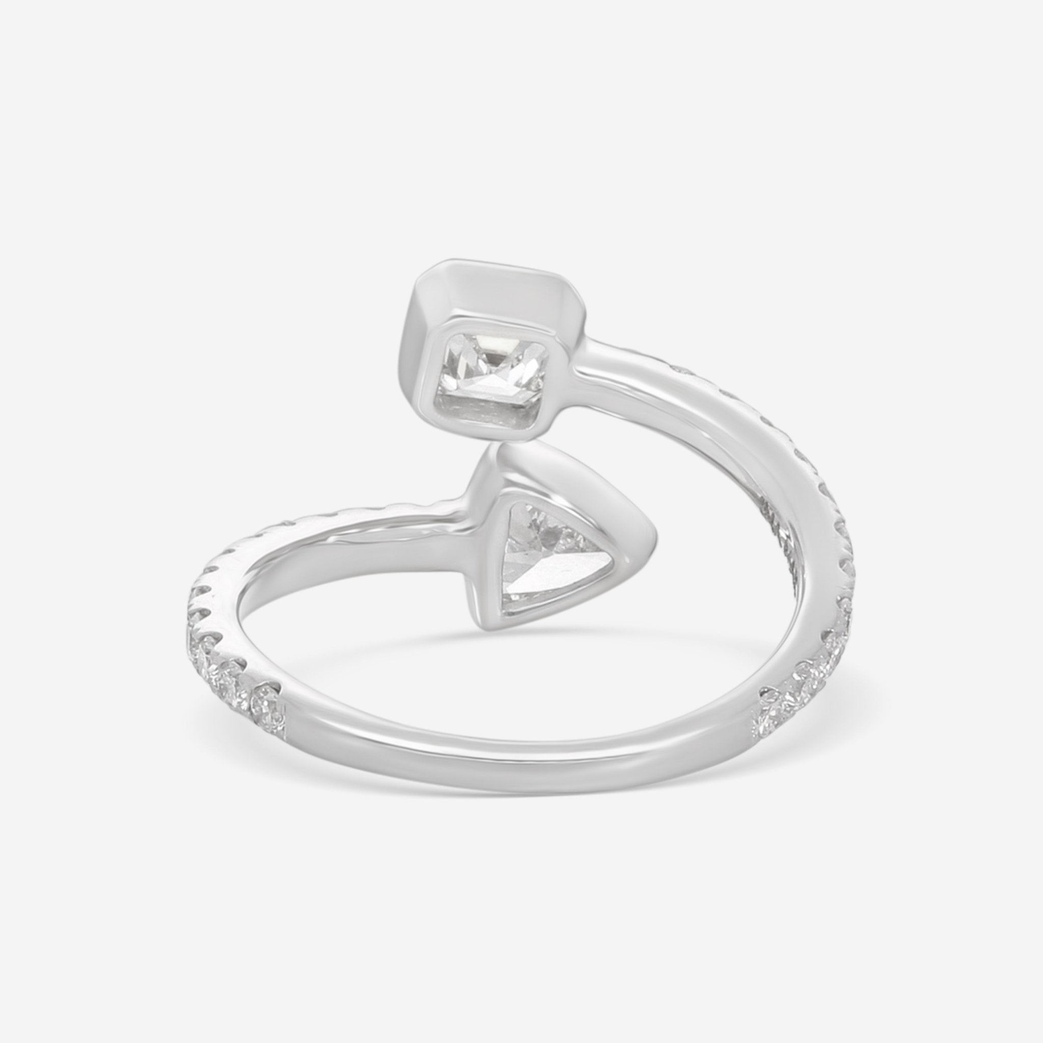 Ina Mar 18K White Gold Diamond Wrap Ring Sz. 6.5 ALR-19547 — view 4