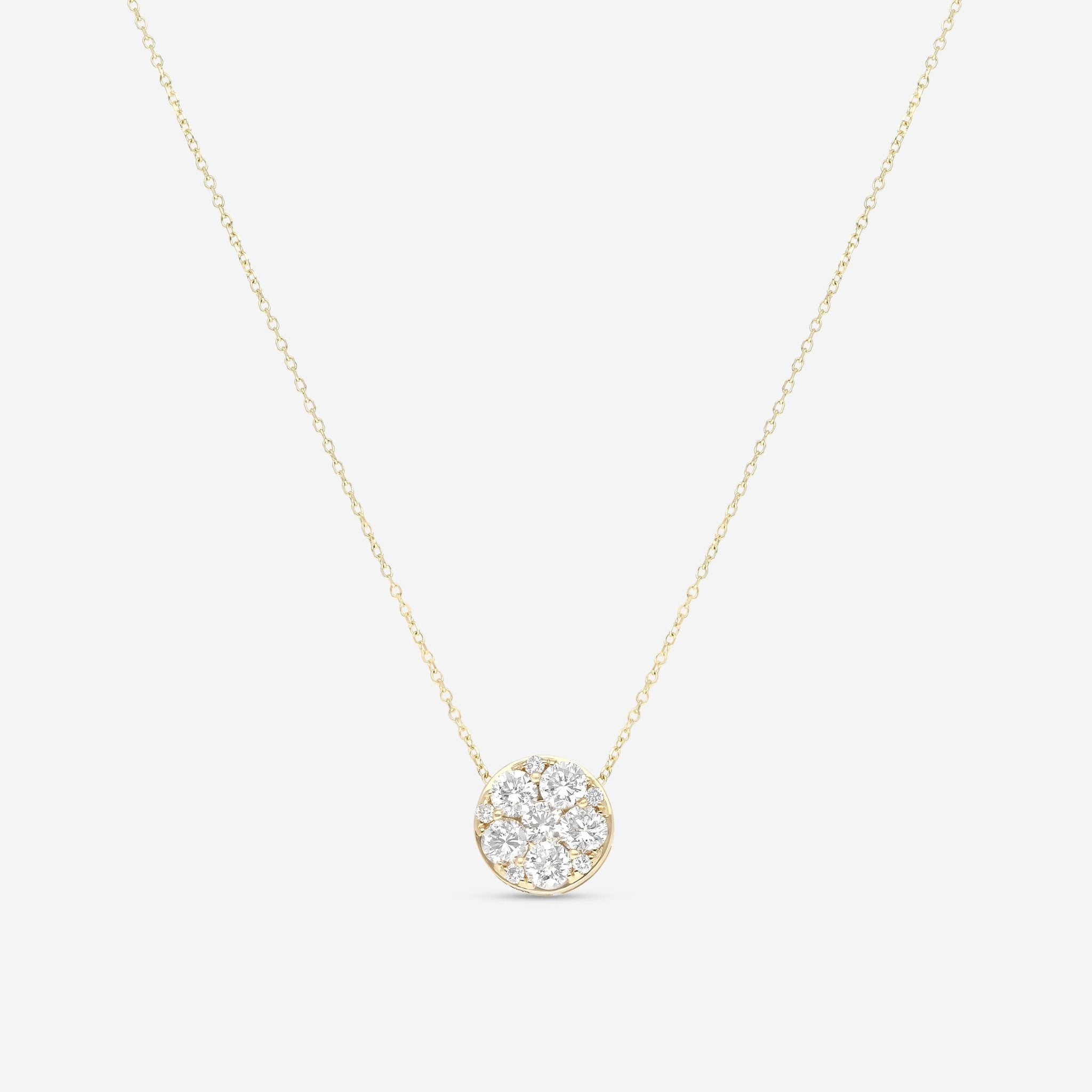 Ina Mar 18K Yellow Gold Diamond 1.05ct.twd. Cluster Pendant APD-17197-Y