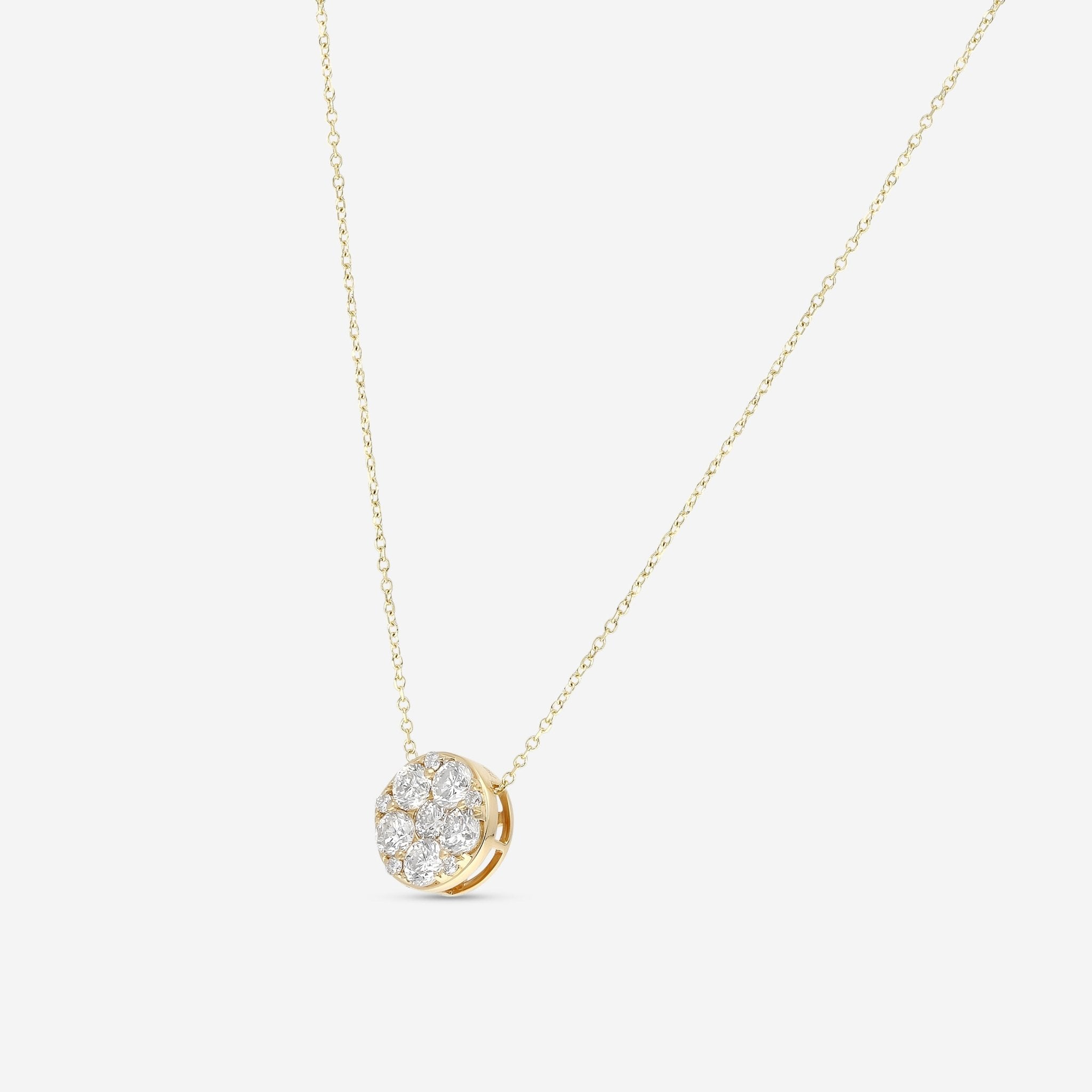 Ina Mar 18K Yellow Gold Diamond 1.05ct.twd. Cluster Pendant APD-17197-Y — view 2