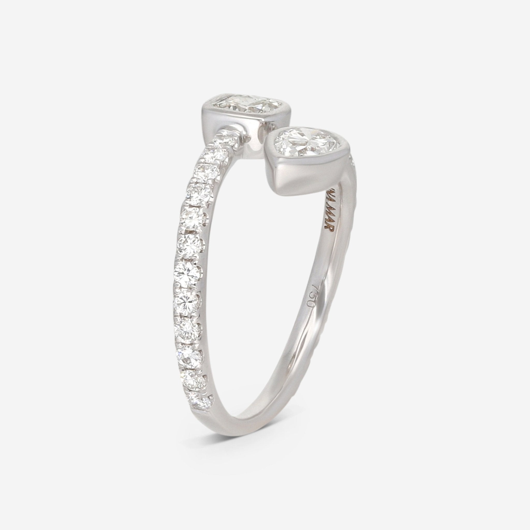 Ina Mar 18K White Gold Diamond Wrap Ring Sz. 6.25 ALR-19545 — view 2