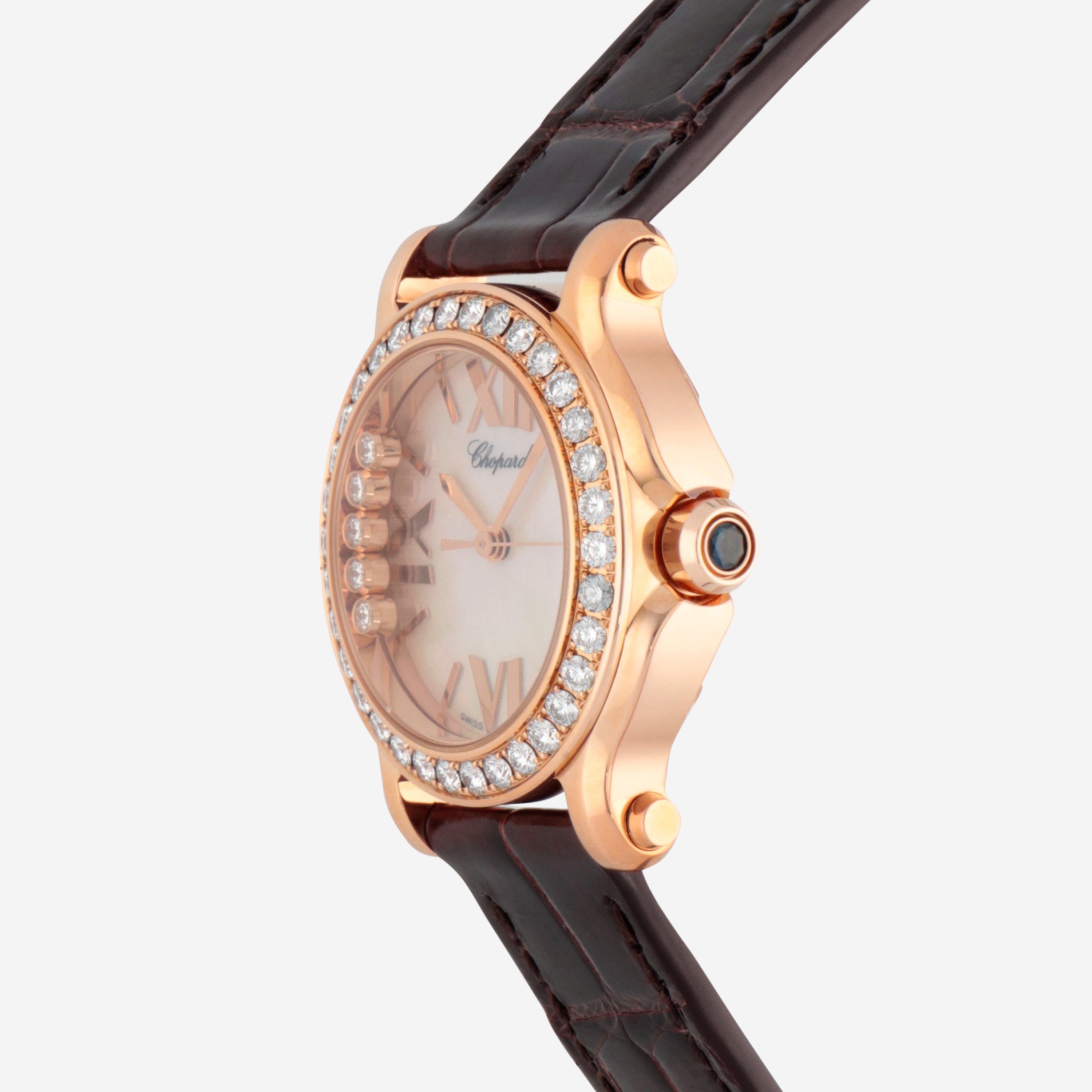Chopard Happy Sport 18K Rose Gold & Diamond Quartz Ladies Watch 274189-5005 — view 2