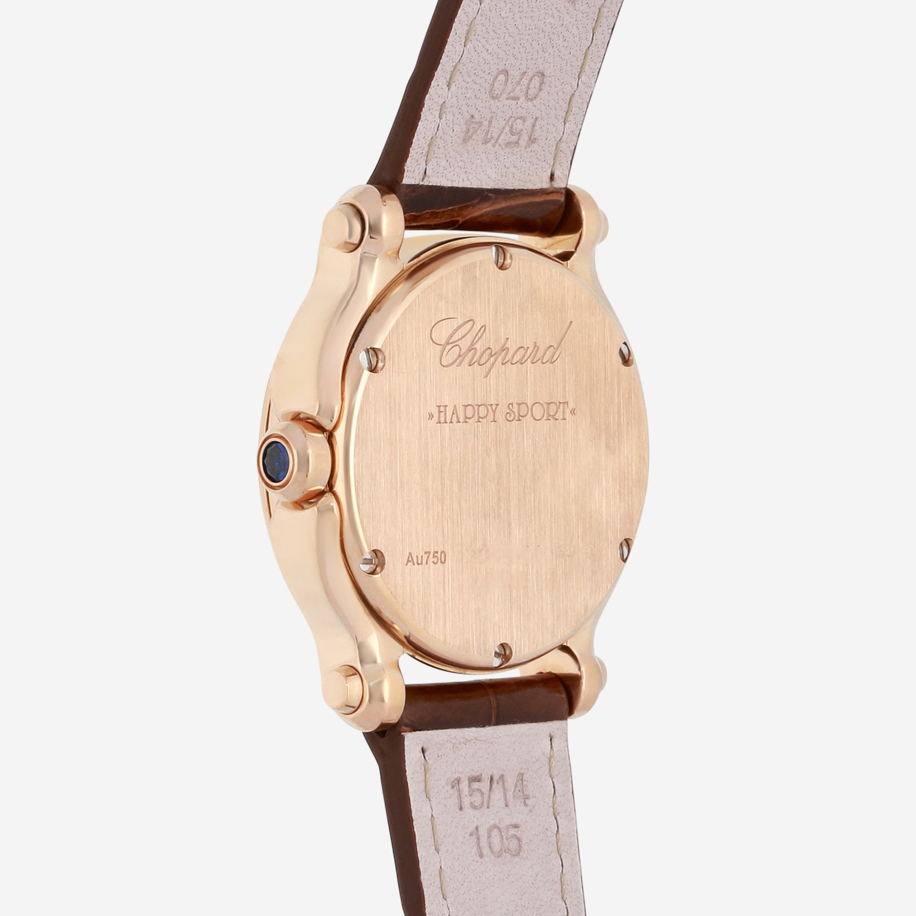 Chopard Happy Sport 18K Rose Gold & Diamond Quartz Ladies Watch 274189-5005 — view 3