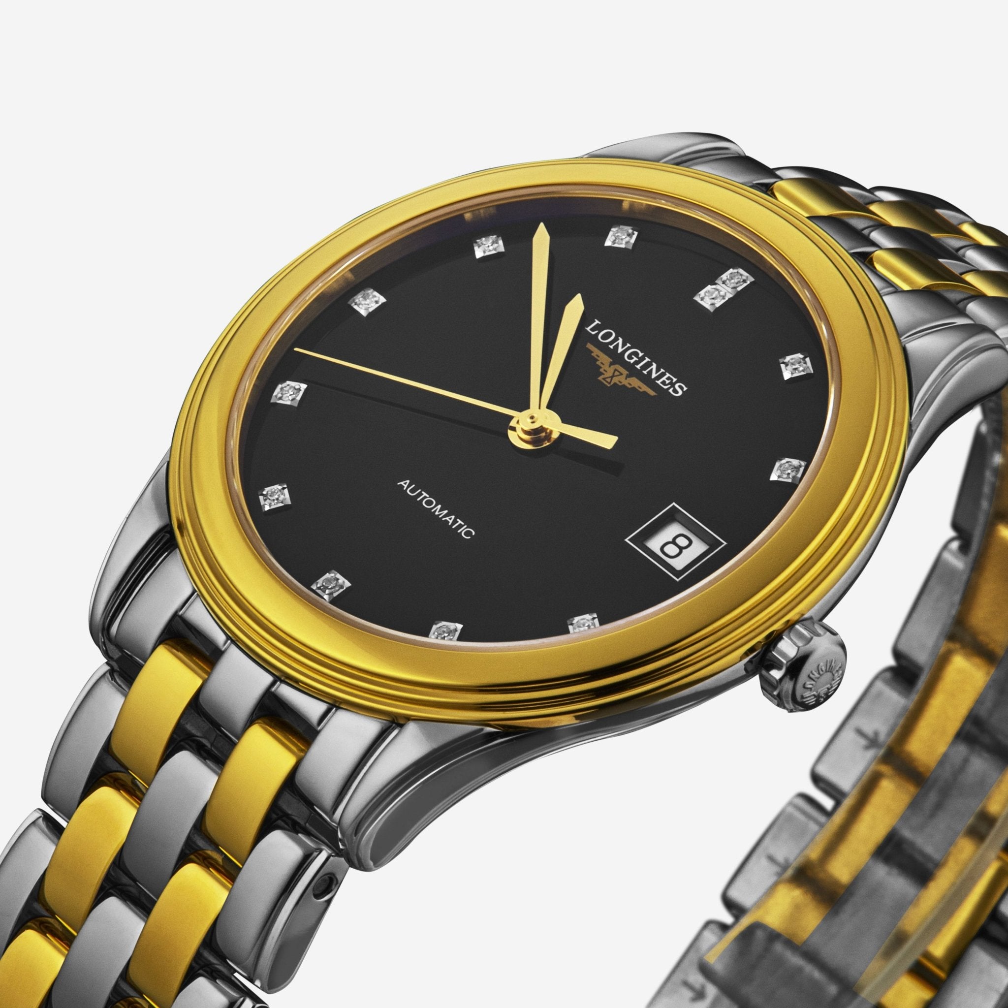 Longines Flagship Diamonds Black Dial Two-tone Automatic Men's Watch L4.774.3.57.7 — view 2
