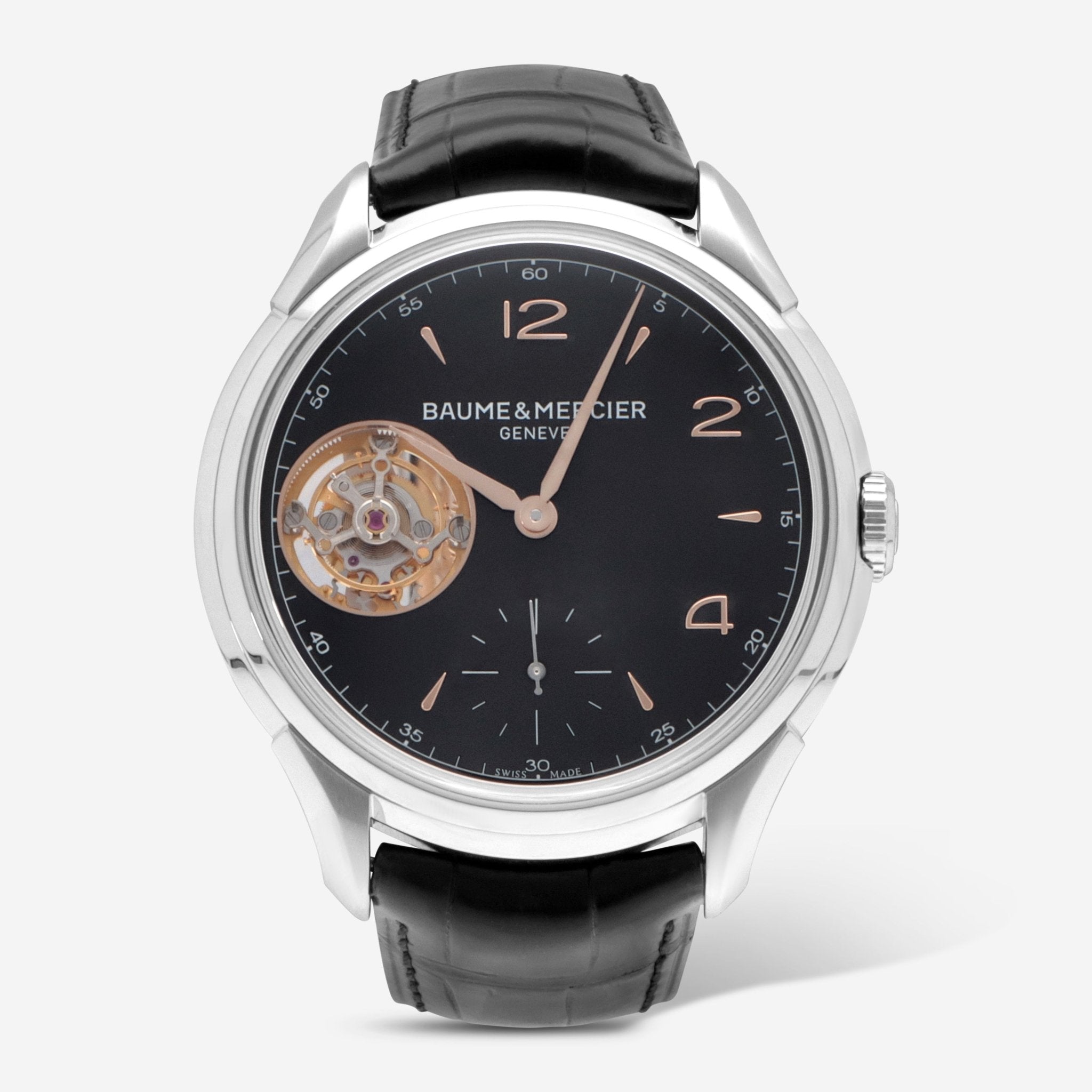 Baume & Mercier Clifton Stainless Steel Tourbillon Automatic Men's Watch 10455