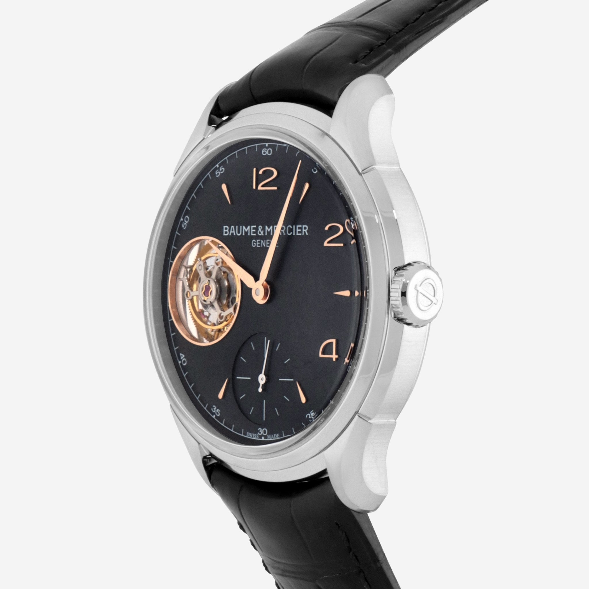 Baume & Mercier Clifton Stainless Steel Tourbillon Automatic Men's Watch 10455 — view 2