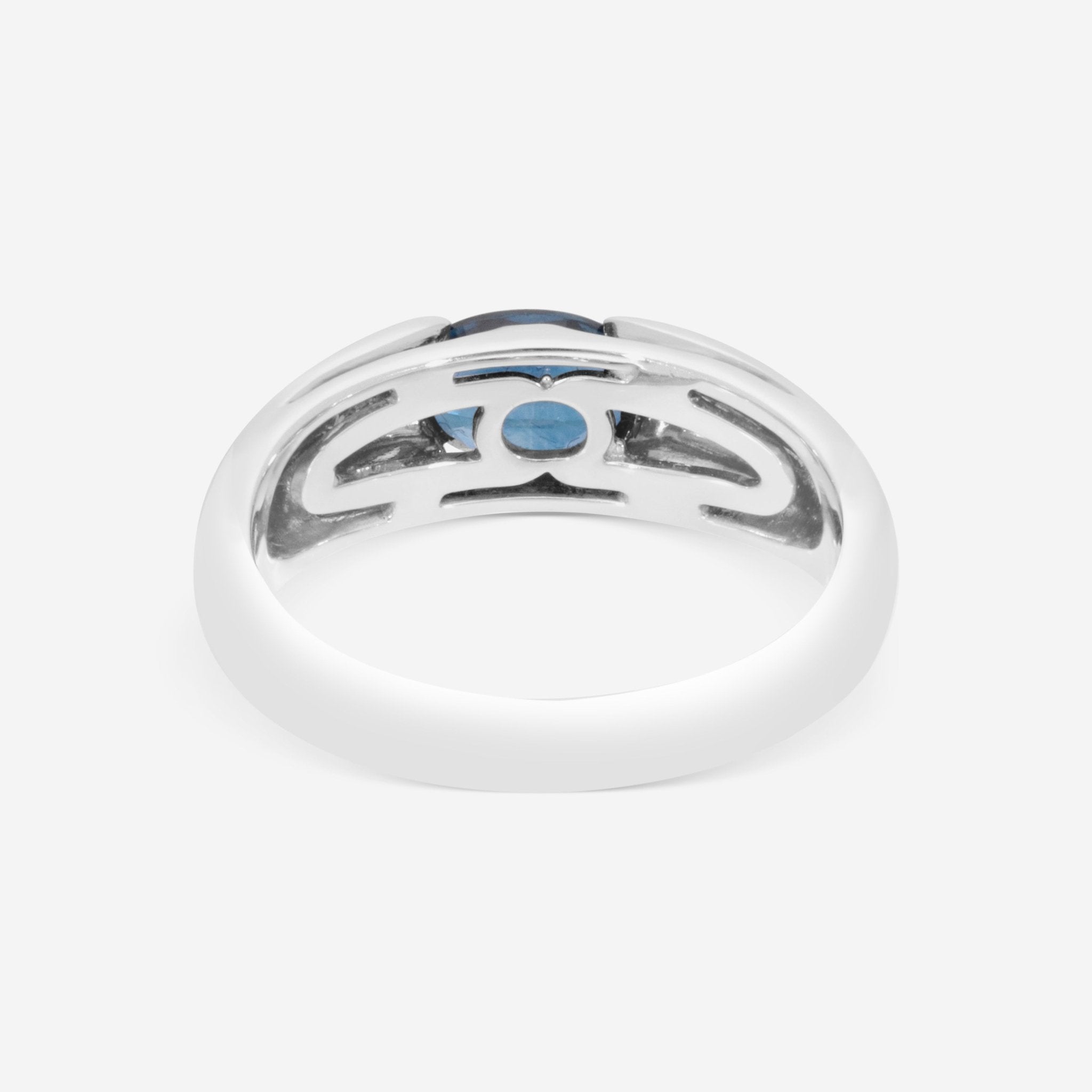 Bulgari 18K White Gold Sapphire Ring Sz. 7.25 13323 — view 3