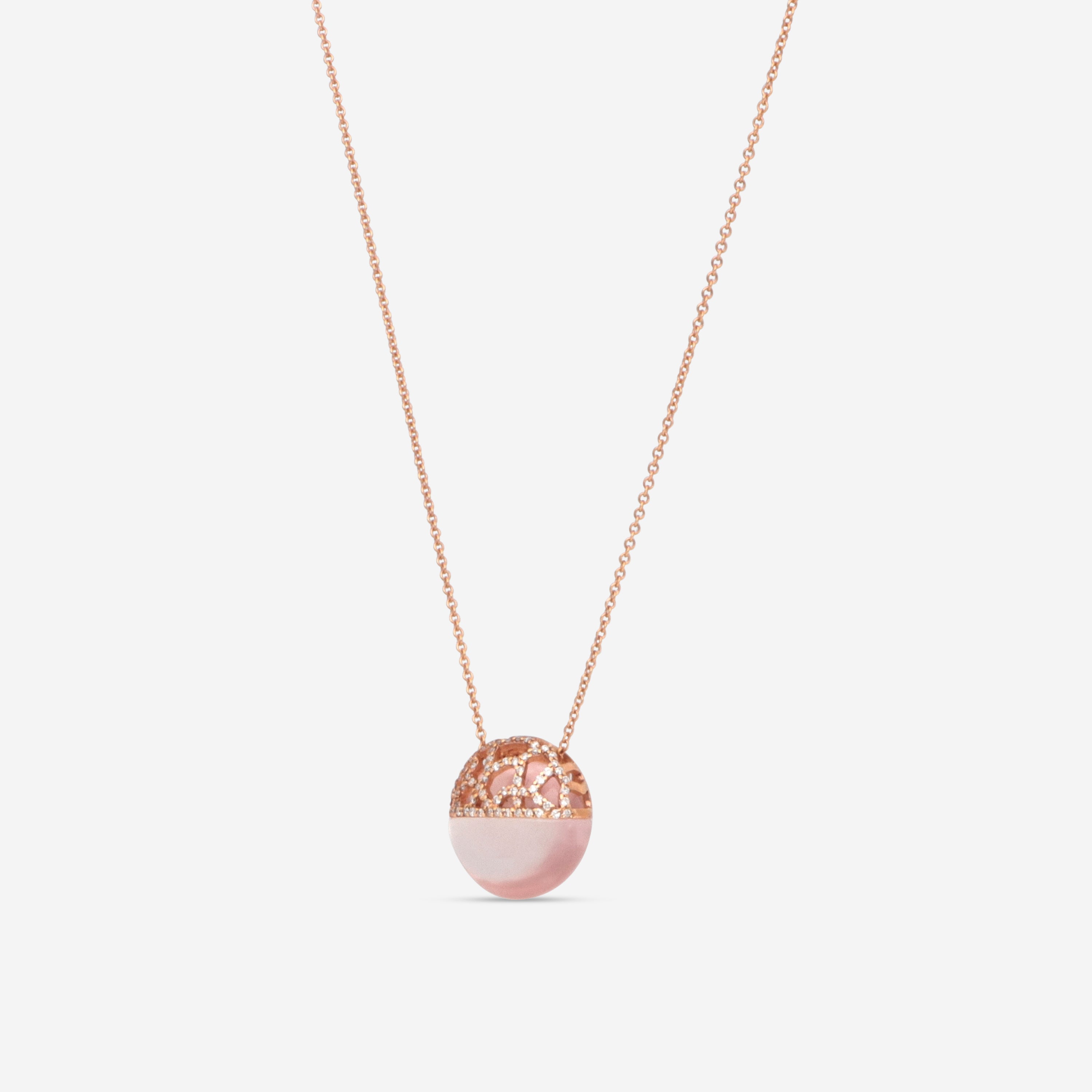 Nanis 18K Yellow Gold Diamond & Natural Stone Pendant Necklace CS1-548 — view 2