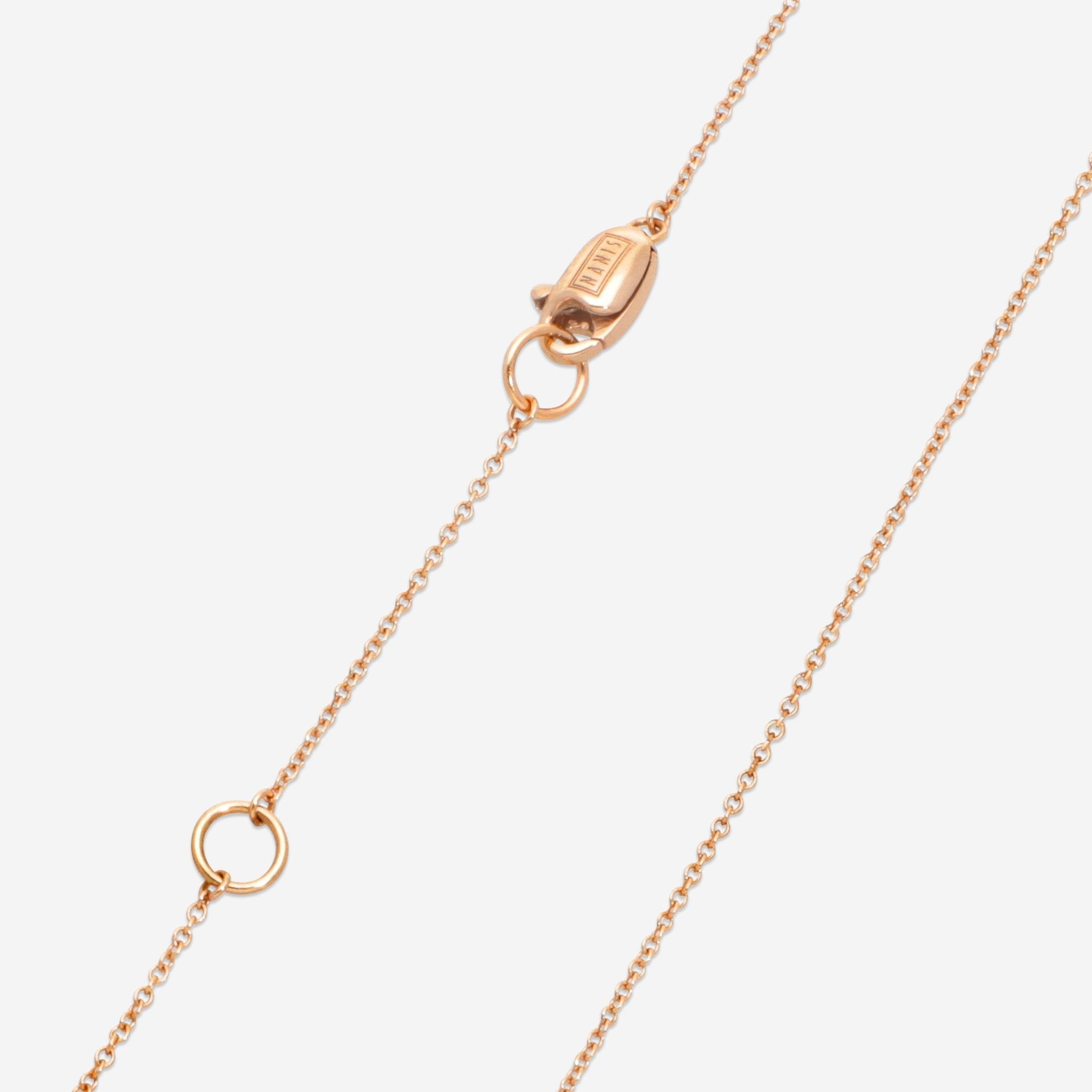 Nanis 18K White Gold and Yellow Gold Diamonds & Mother of Pearl Heart Pendant PS10-21 — view 4