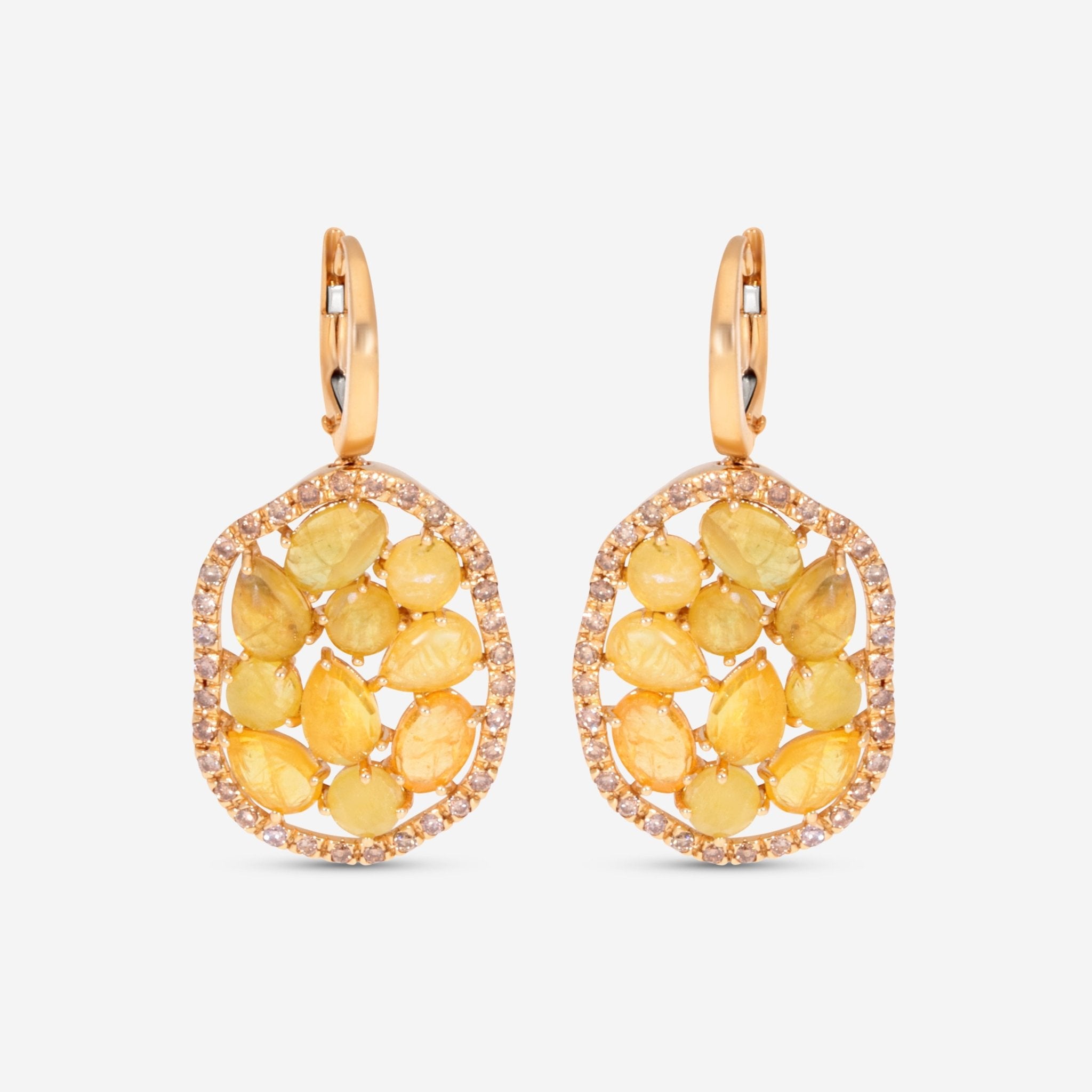 SuperOro Terra 18K Yellow Gold Yellow Sapphire Drop Earrings TERRA/O020