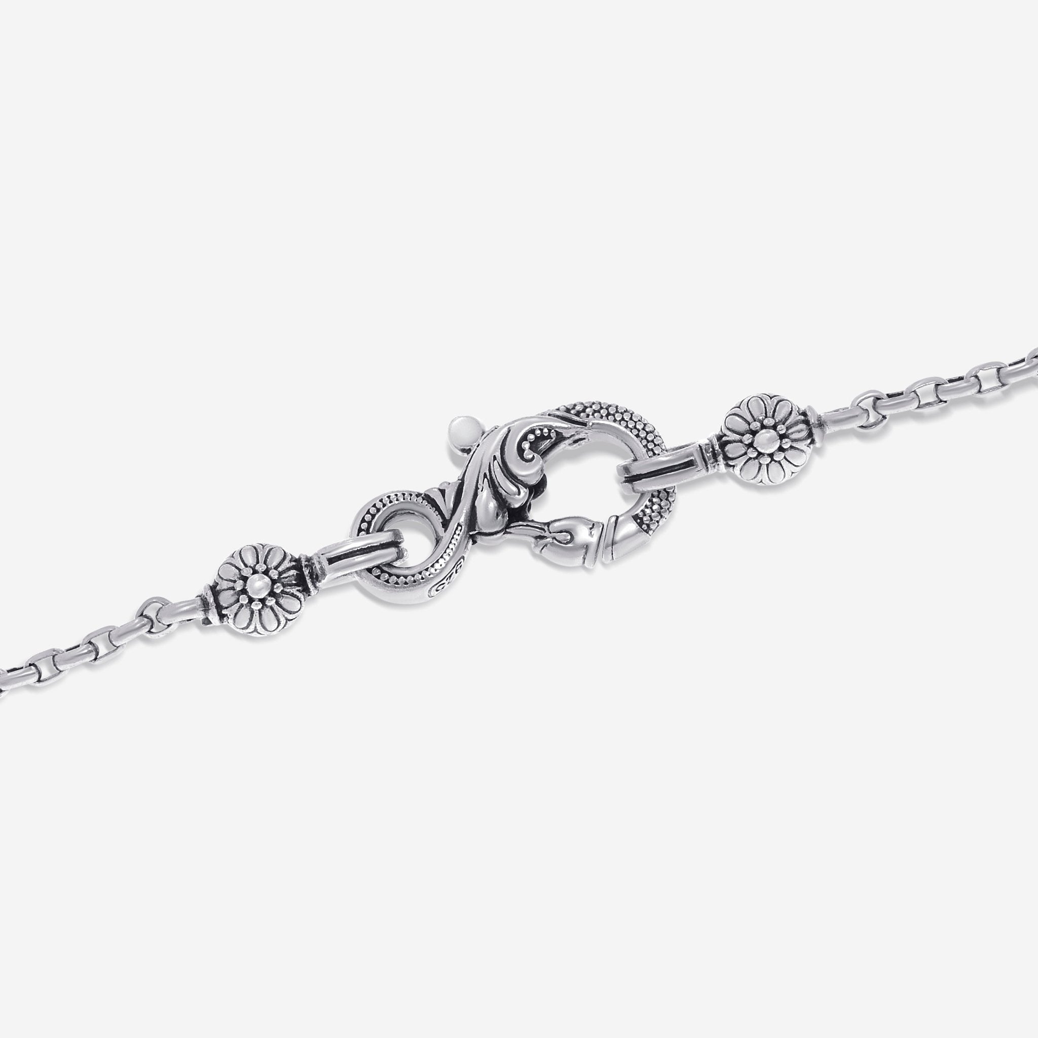 Konstantino Blue Topaz, Iolite and Pearl Cross Lariat Necklace KOMK4733-999-CUT — view 3