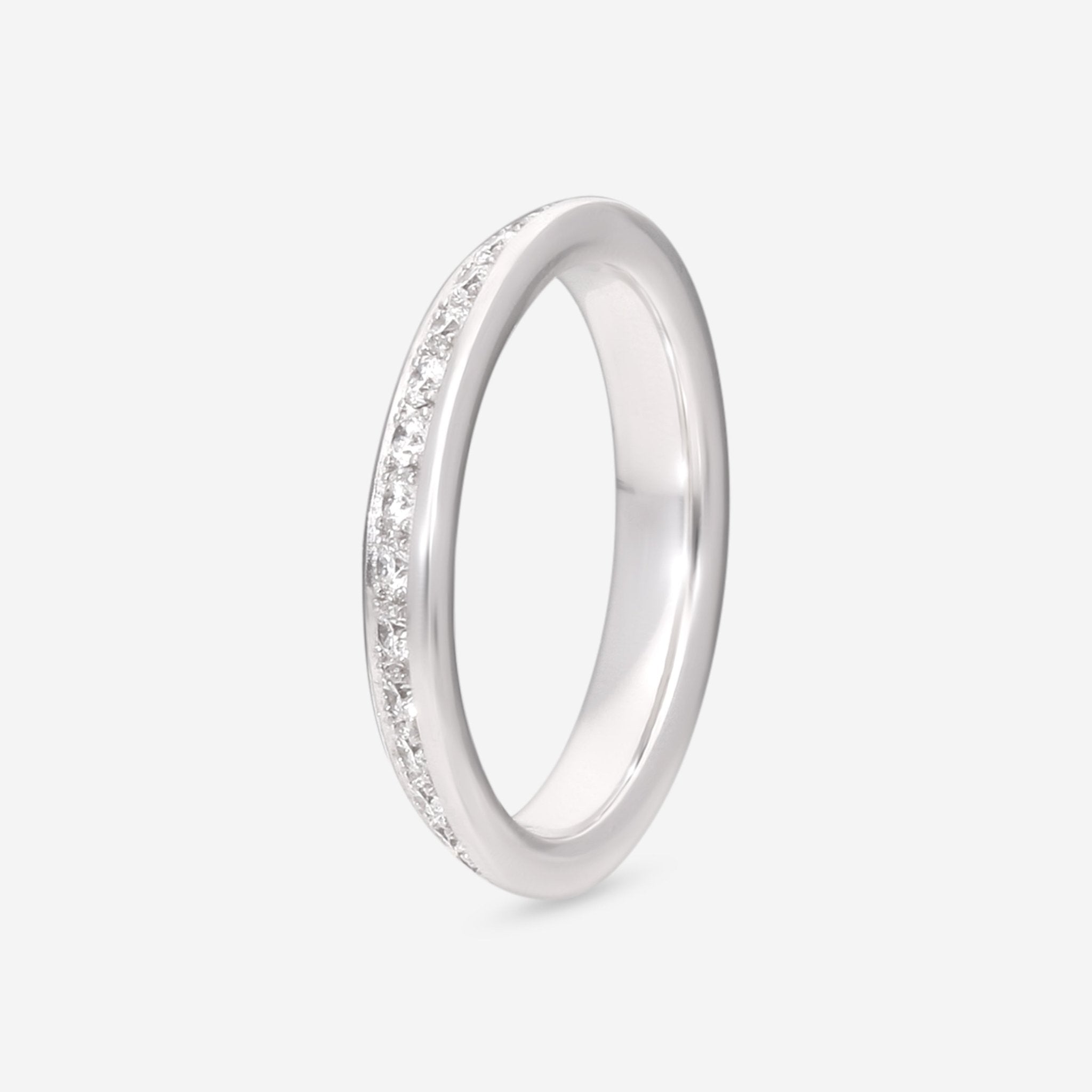 Gübelin Classics 18K White Gold Band Ring Sz. 6 47A-0150
