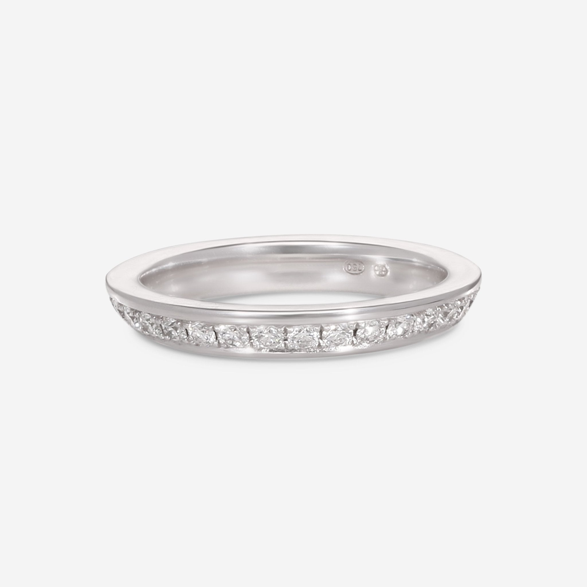 Gübelin Classics 18K White Gold Band Ring Sz. 6 47A-0150 — view 3