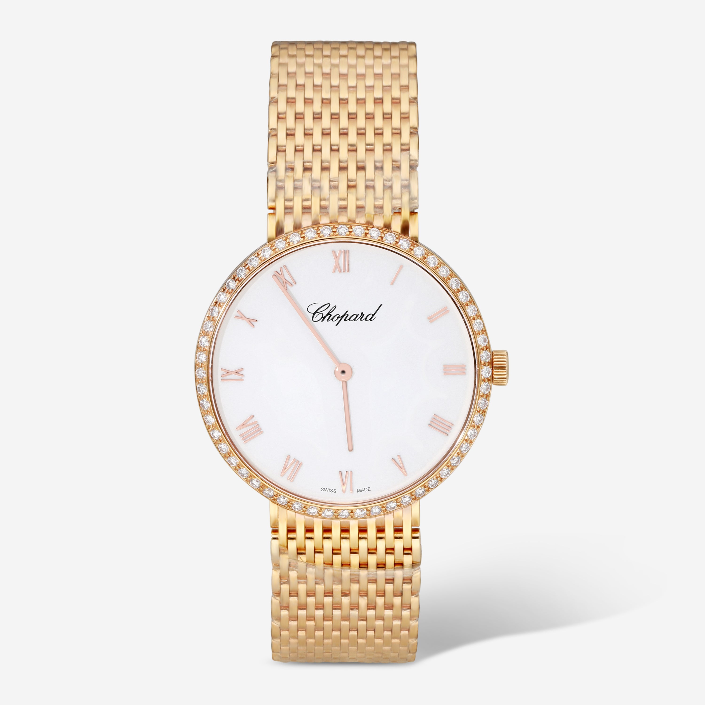 Chopard Classic 18K Rose Gold Diamond Quartz Ladies Watch 143613-5001