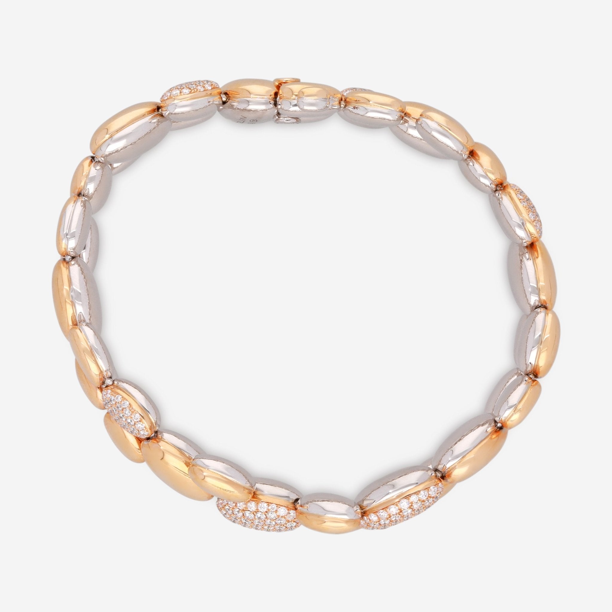 Gübelin Madagaskar 18K Rose & White Gold Diamond Bracelet 40K-0536.7 — view 3