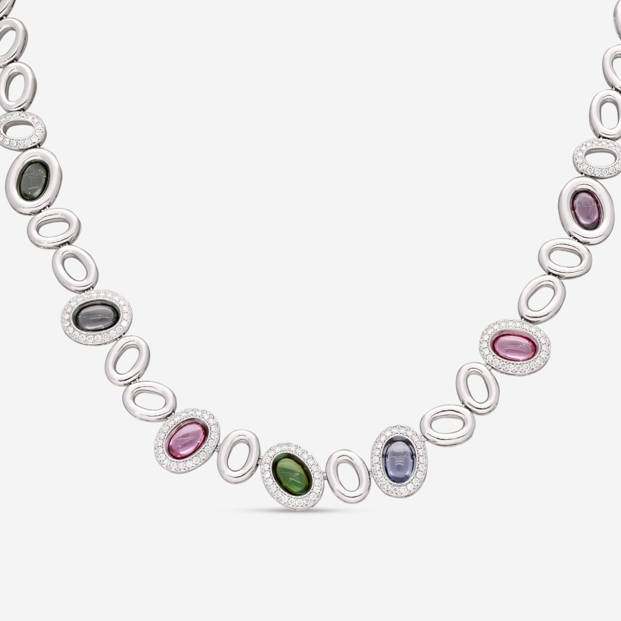 Gübelin Madagaskar 18K White & Yellow Gold Spinel, Tourmaline & Diamond Necklace 42K-1133.2-100017766
