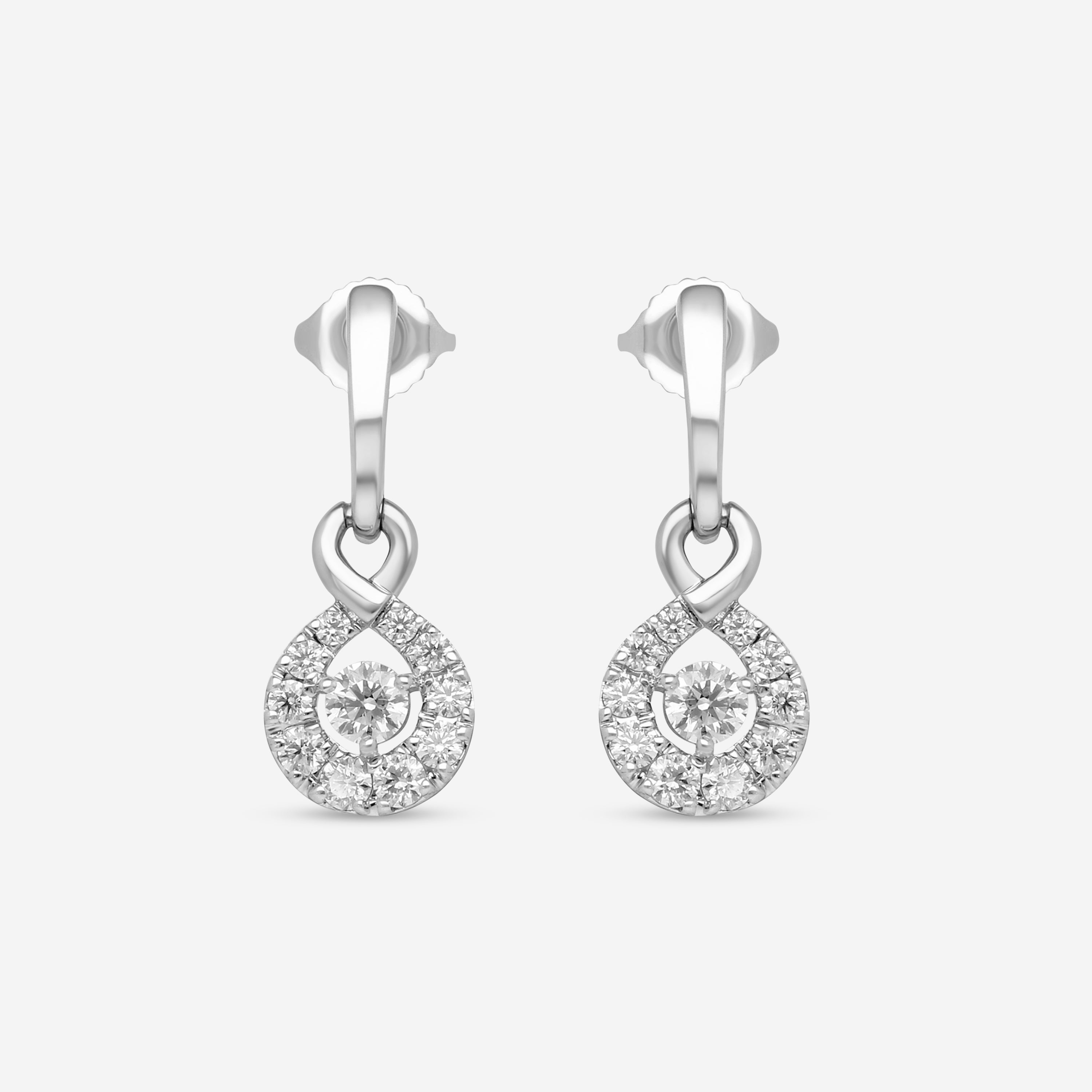 Hearts On Fire Optima 18K White Gold Diamond Drop Earrings HFEDOPD00908W — view 2